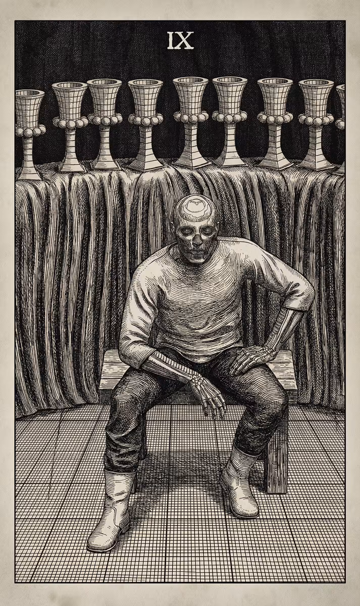 The Fool's Journey: 9 of Cups — Litho