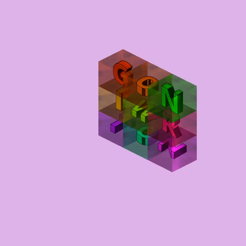 Letters in glass #27