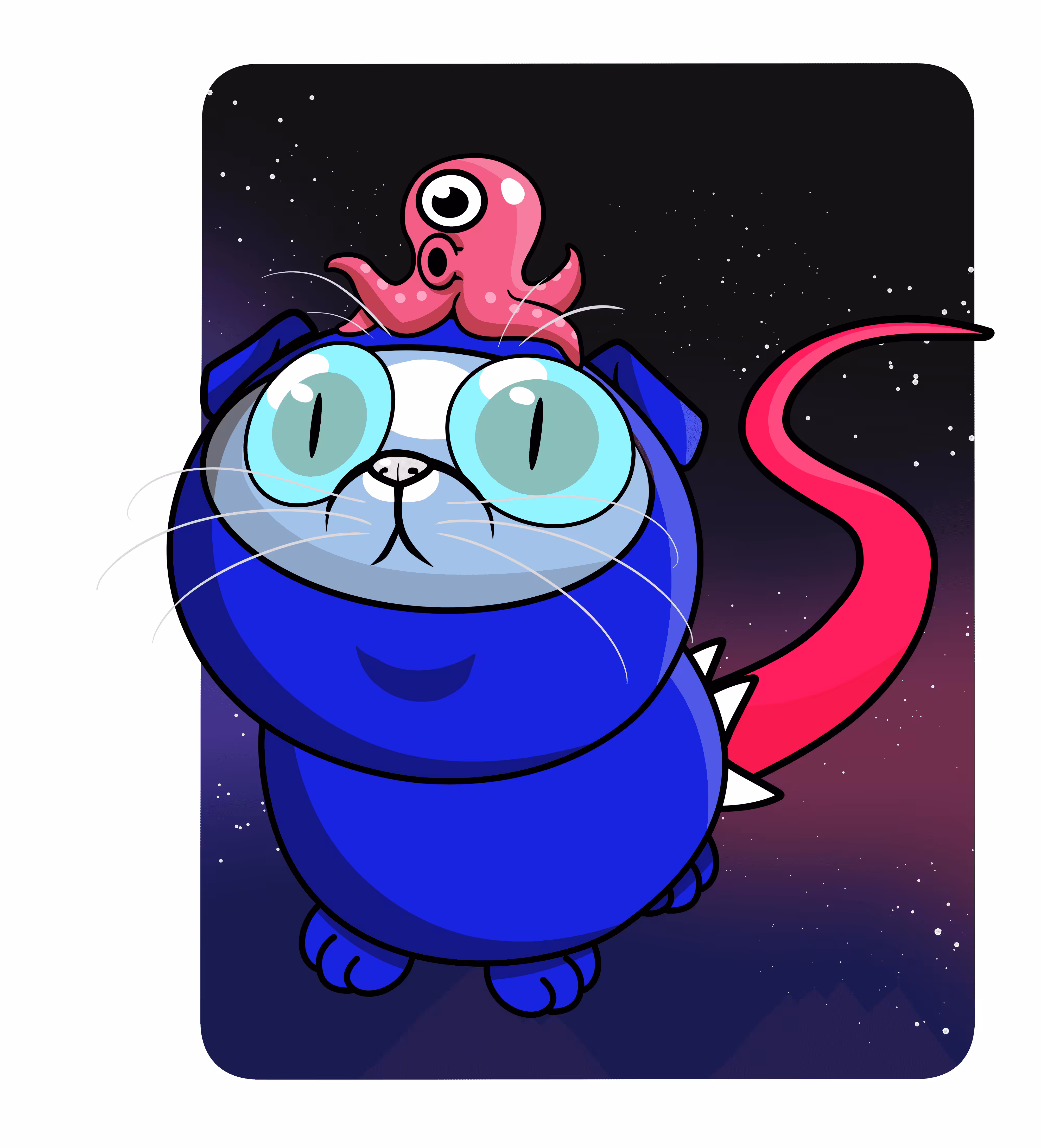 Cat Staring Galaxy #S0012