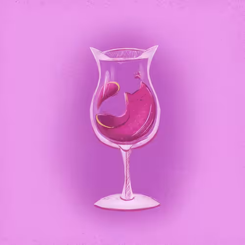 Cat-wine glass