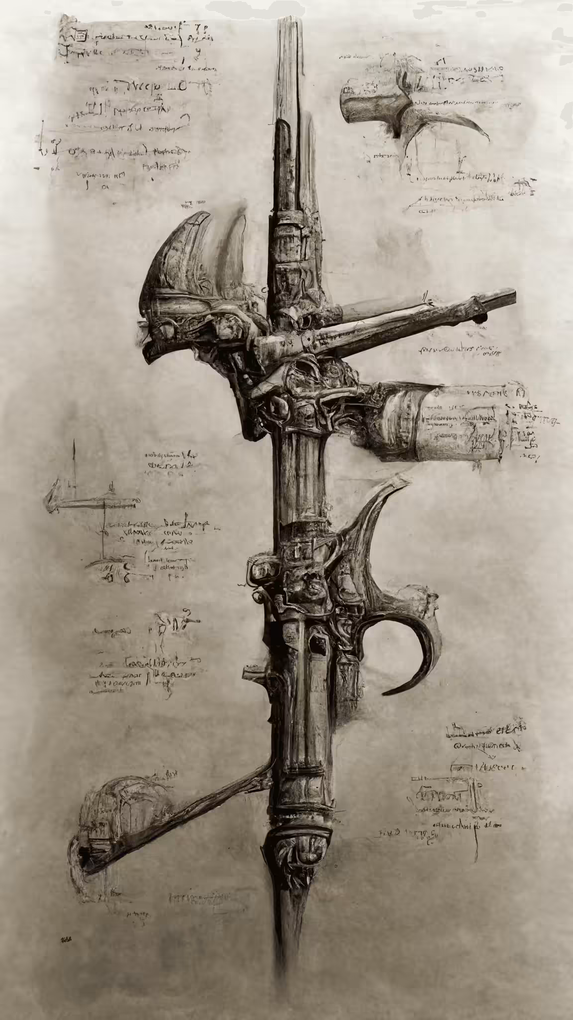 Leonard Da Vinci's - Axe Instrument Sketch