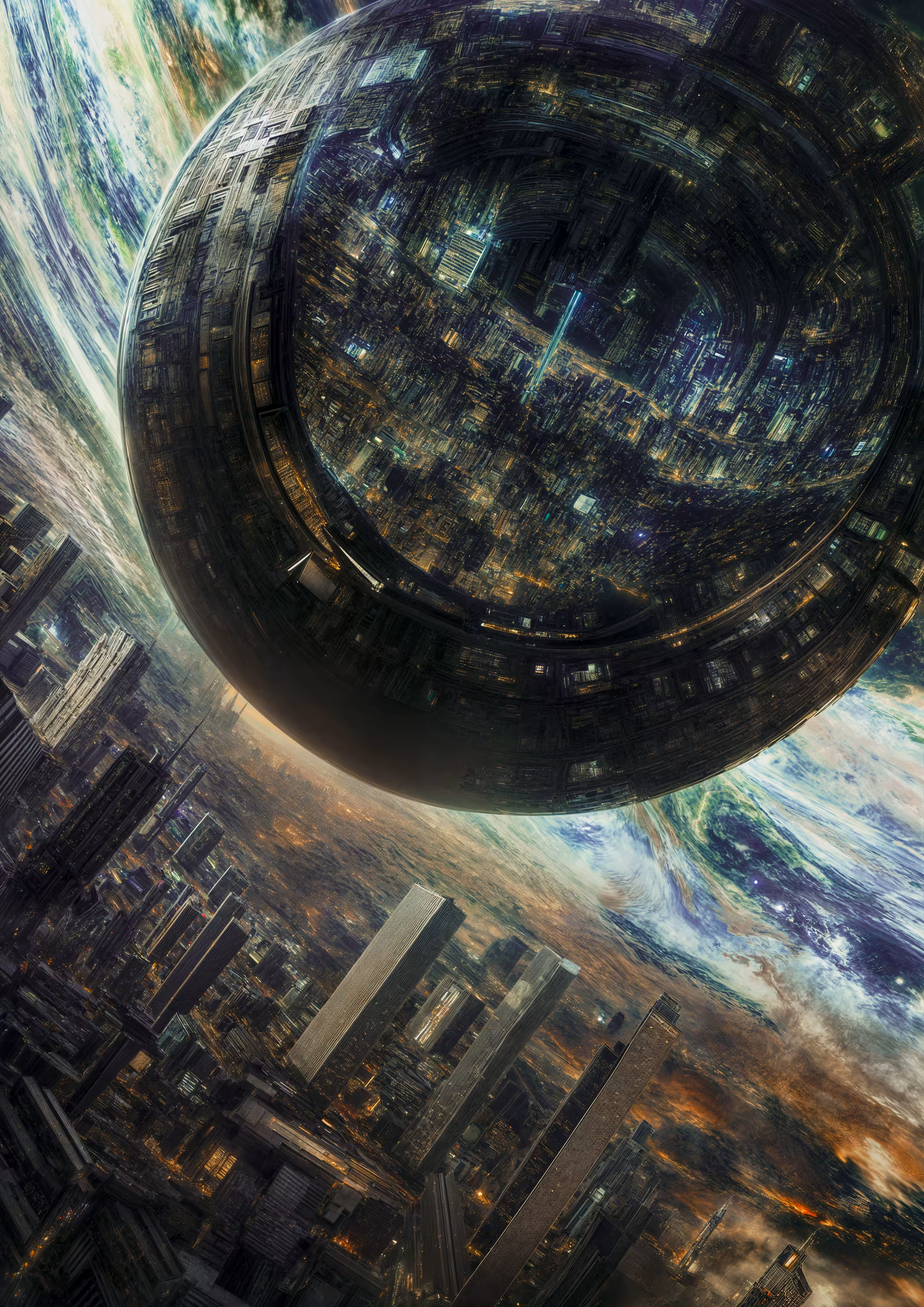 The vast view inside the Dyson sphere
