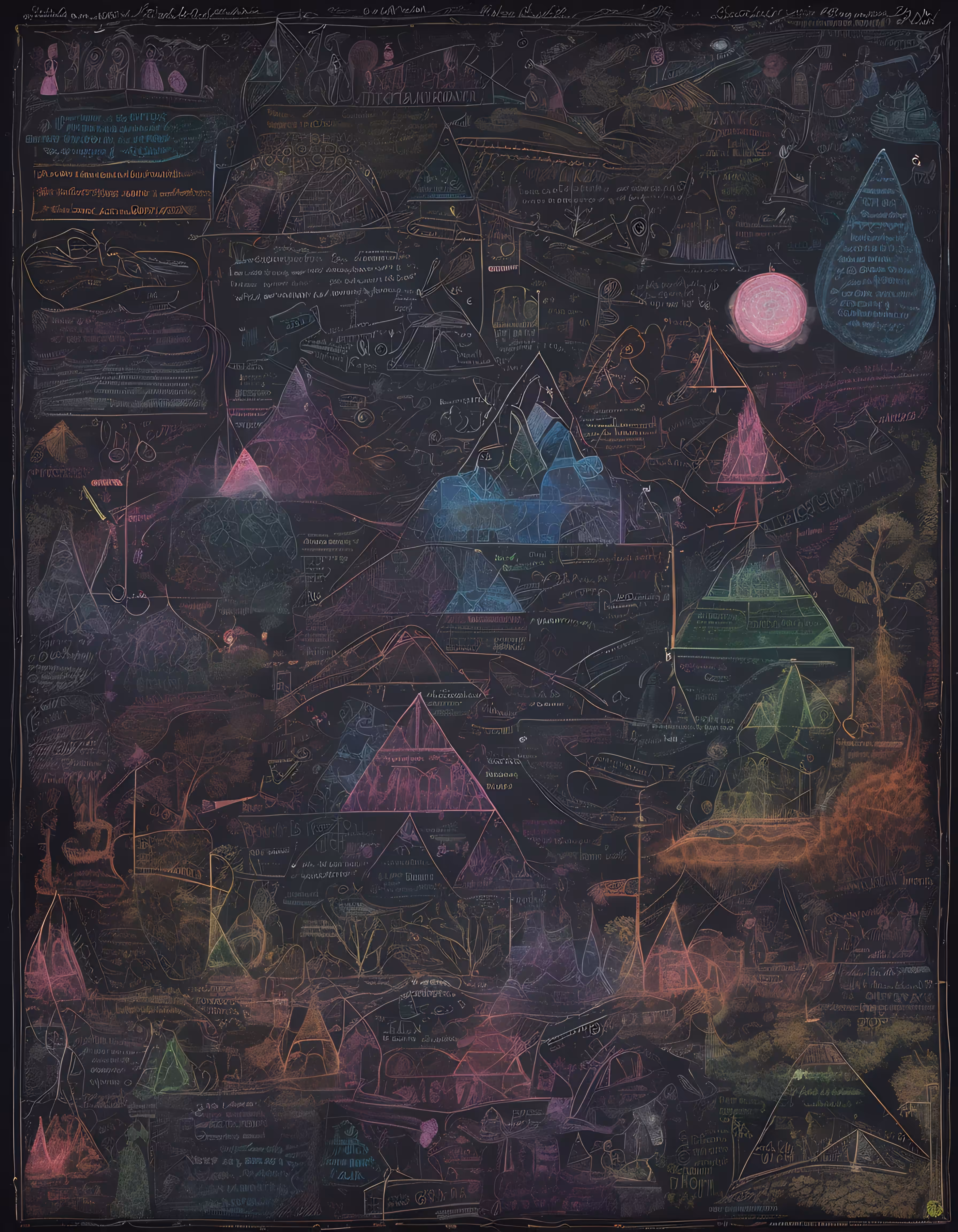 Scattered Descriptions on Cellular Canvas