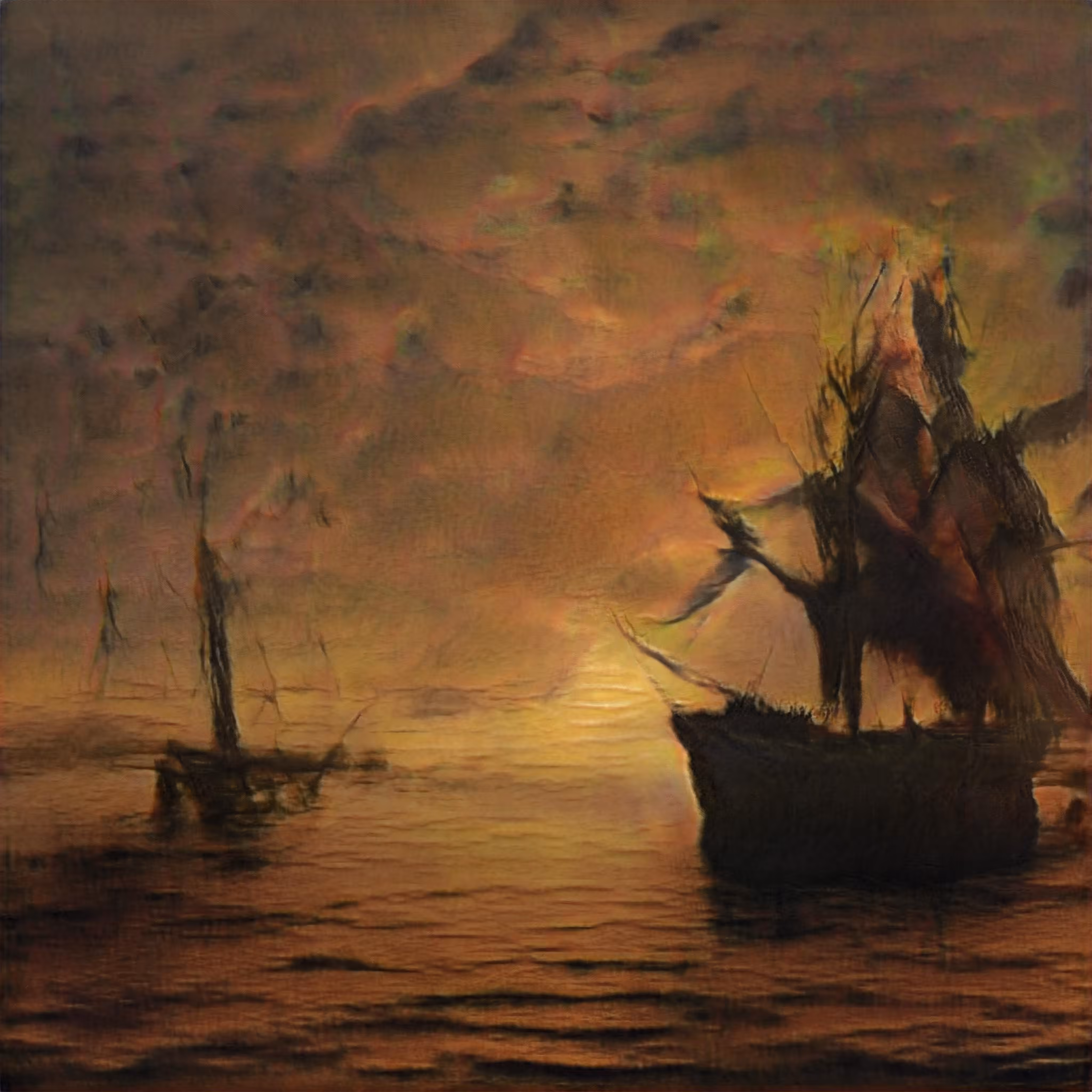 AI imagined painting of the sea #66