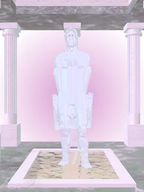 HeavenComputer: The Fragmented Phone Calling Light Blue Man #7474