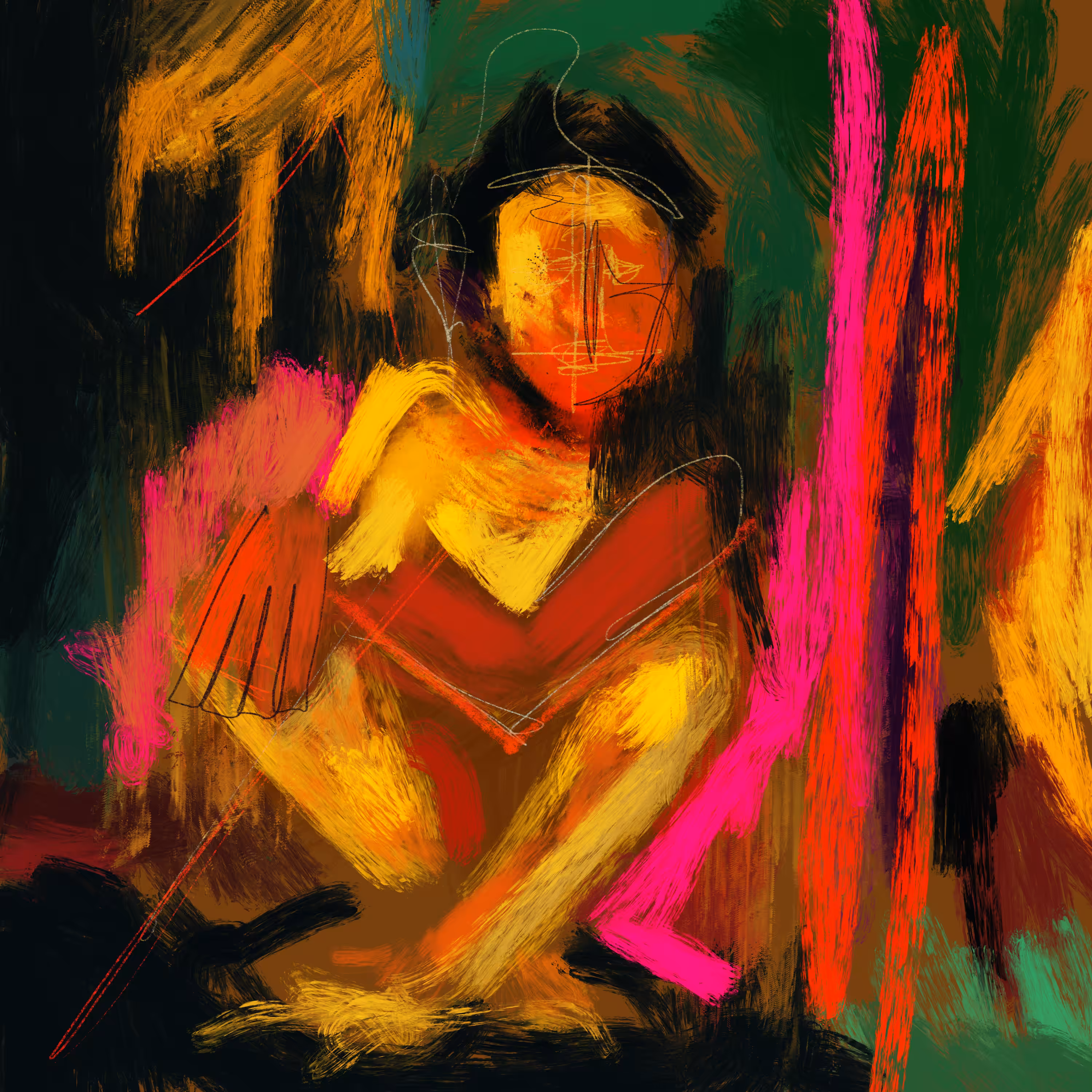Lonely Souls (after Nolde)