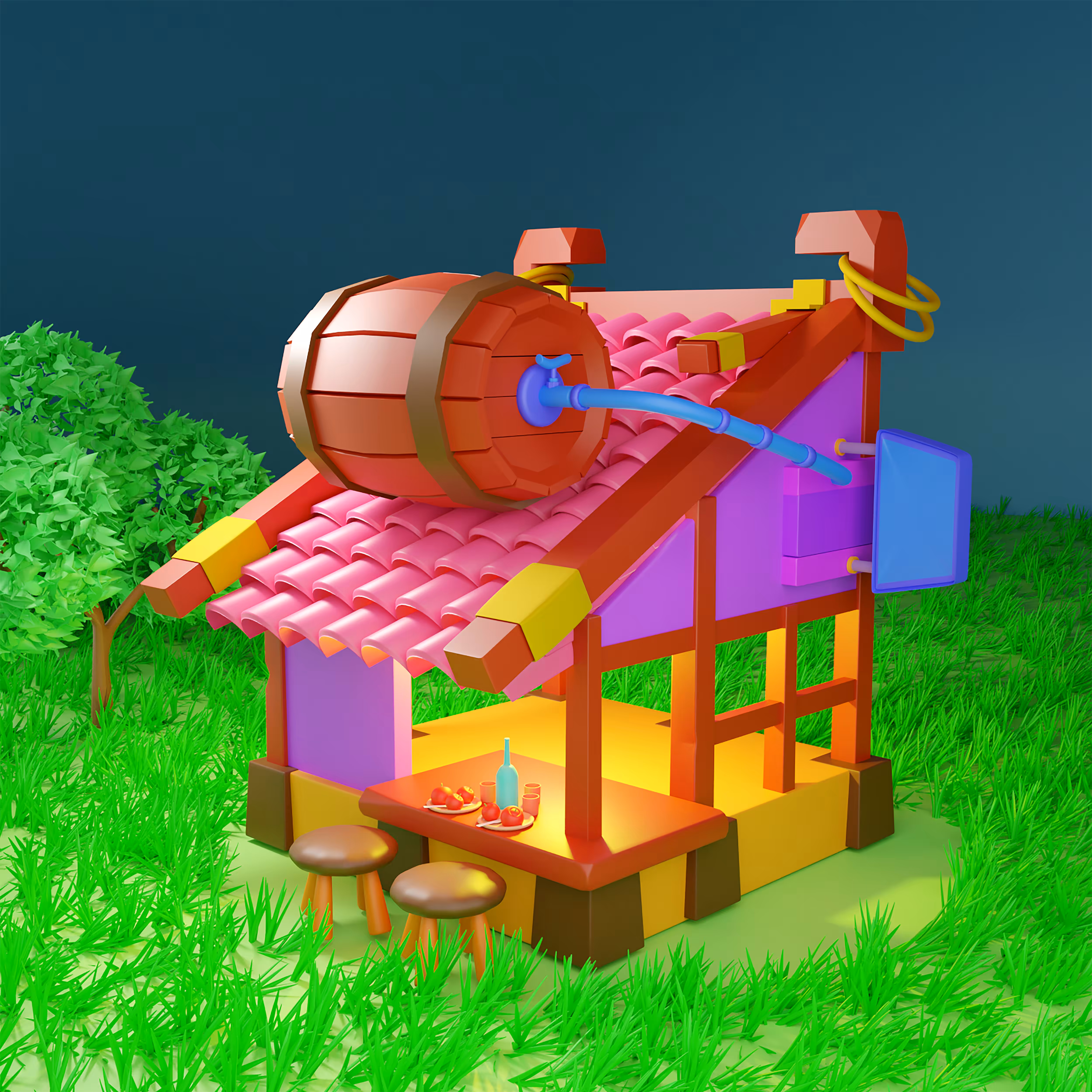 A hut in the plain