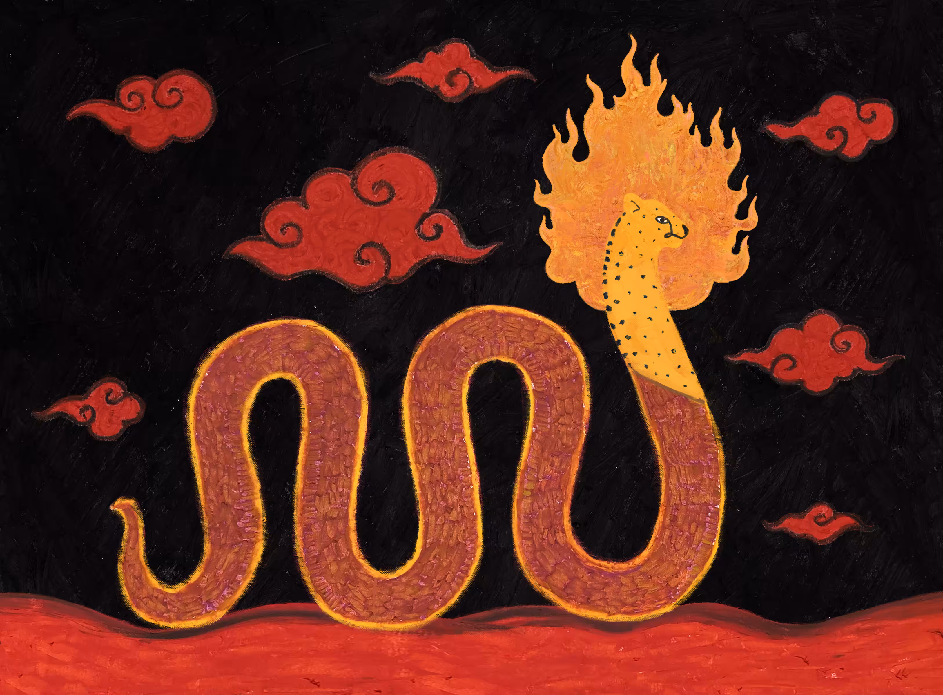 Chimera Snake Red Fire