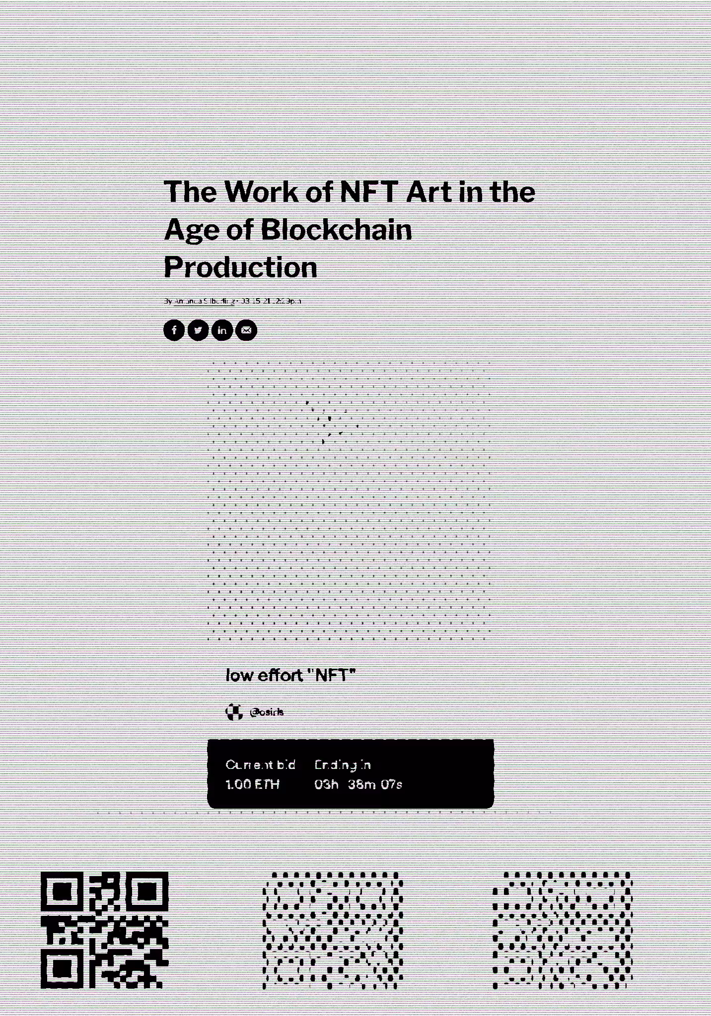 Photomoshed  low effort "NFT" mentioning the [low effort "NFT"] 