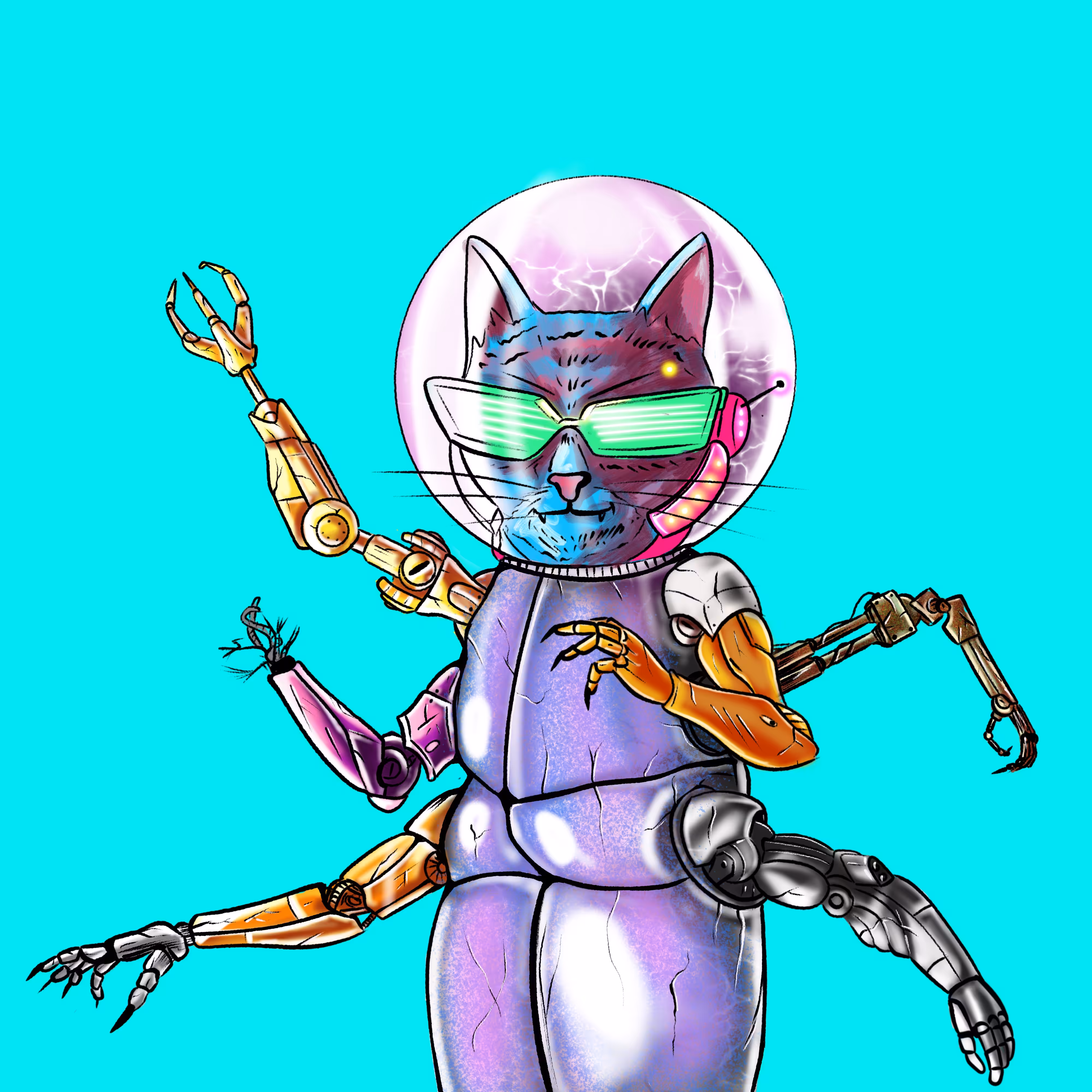 Cyborg Chimerapillar Cat