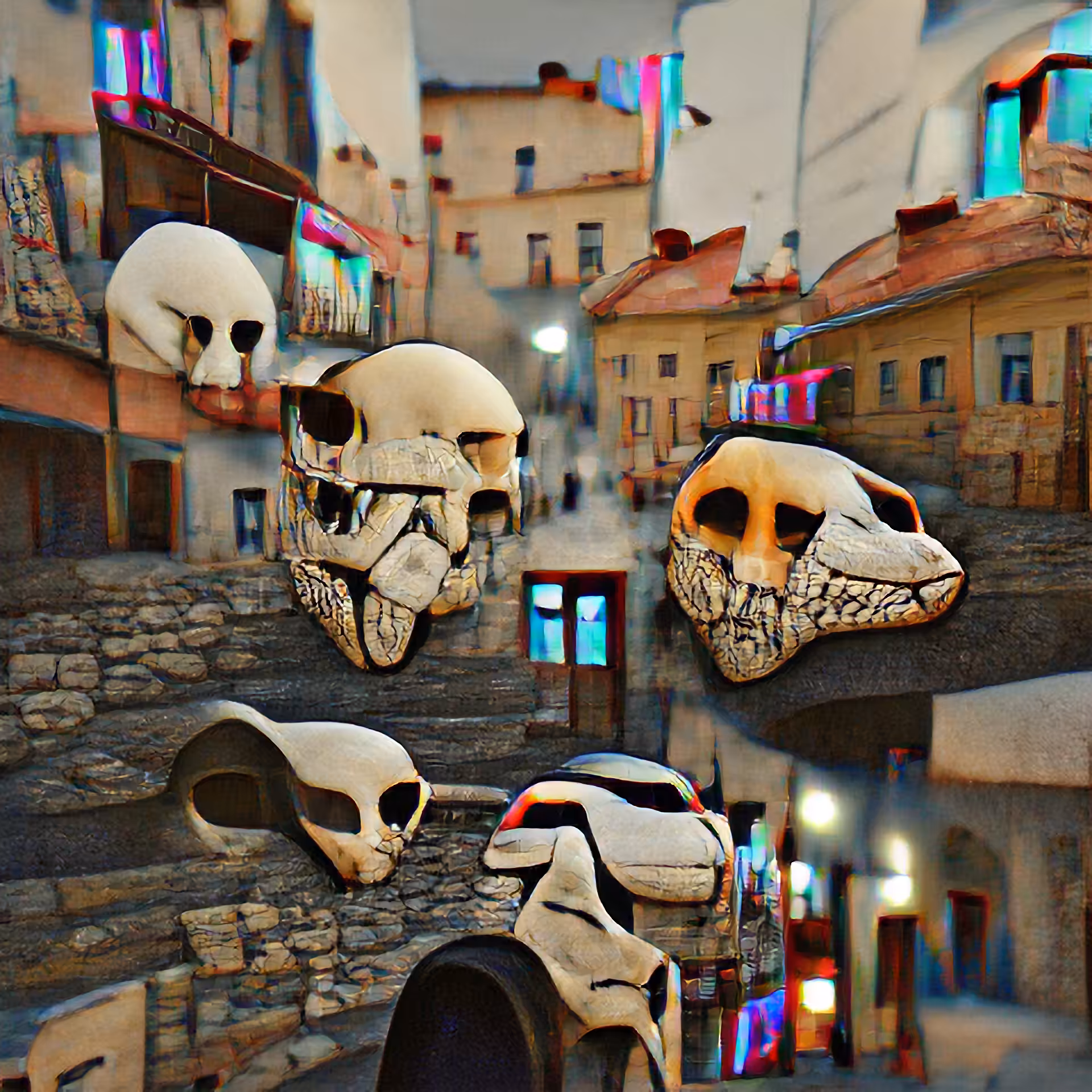 Galactic skulls in ancient village