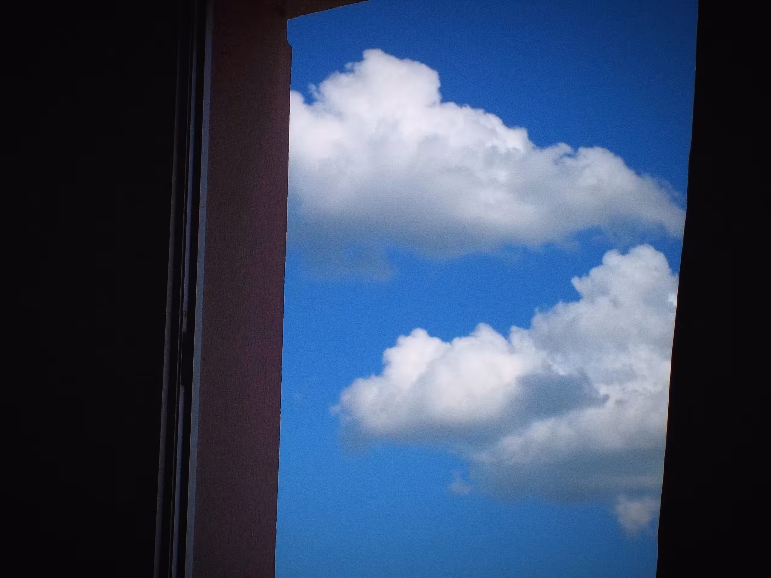 from my window the whole sky is blue