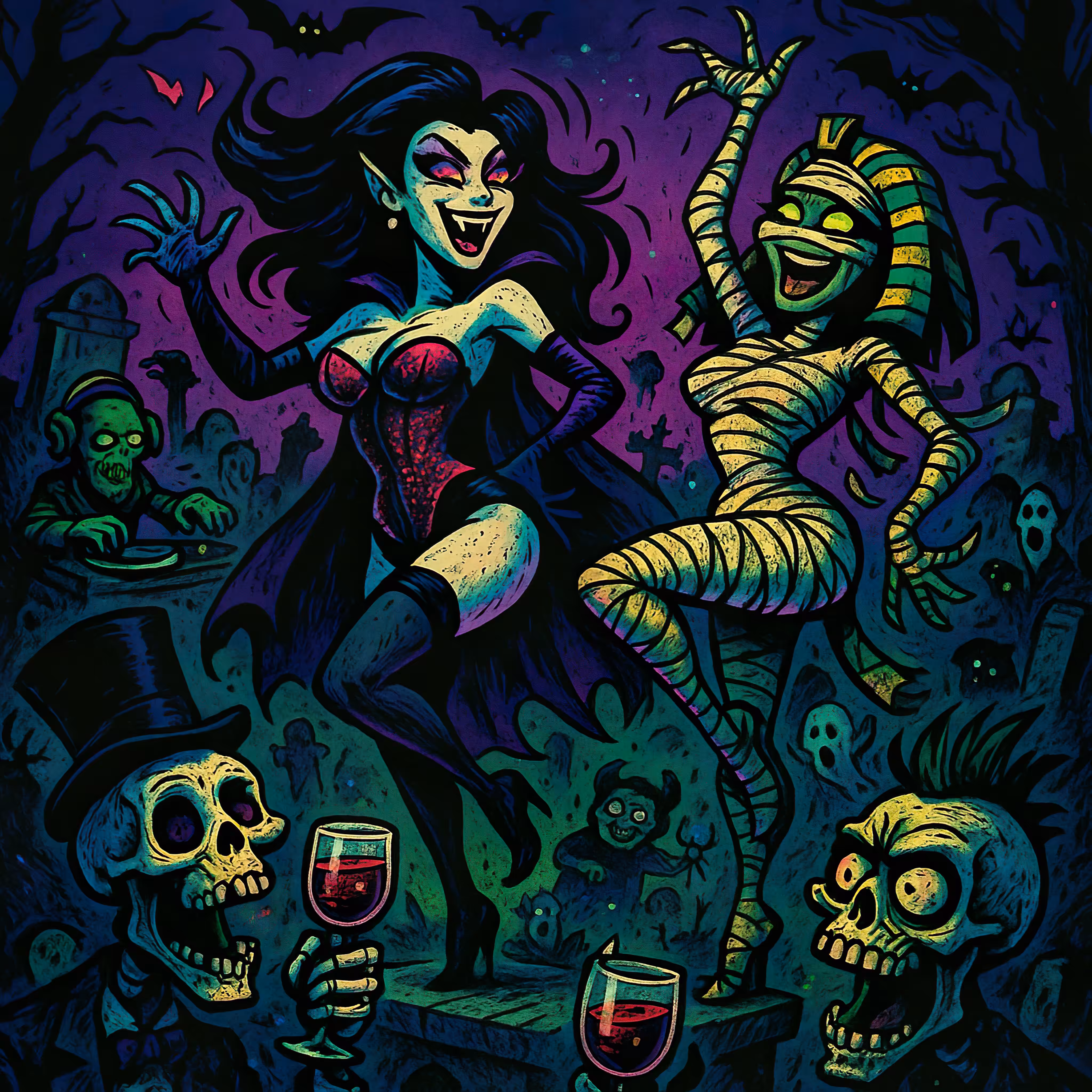 Midnight Graveyard Party