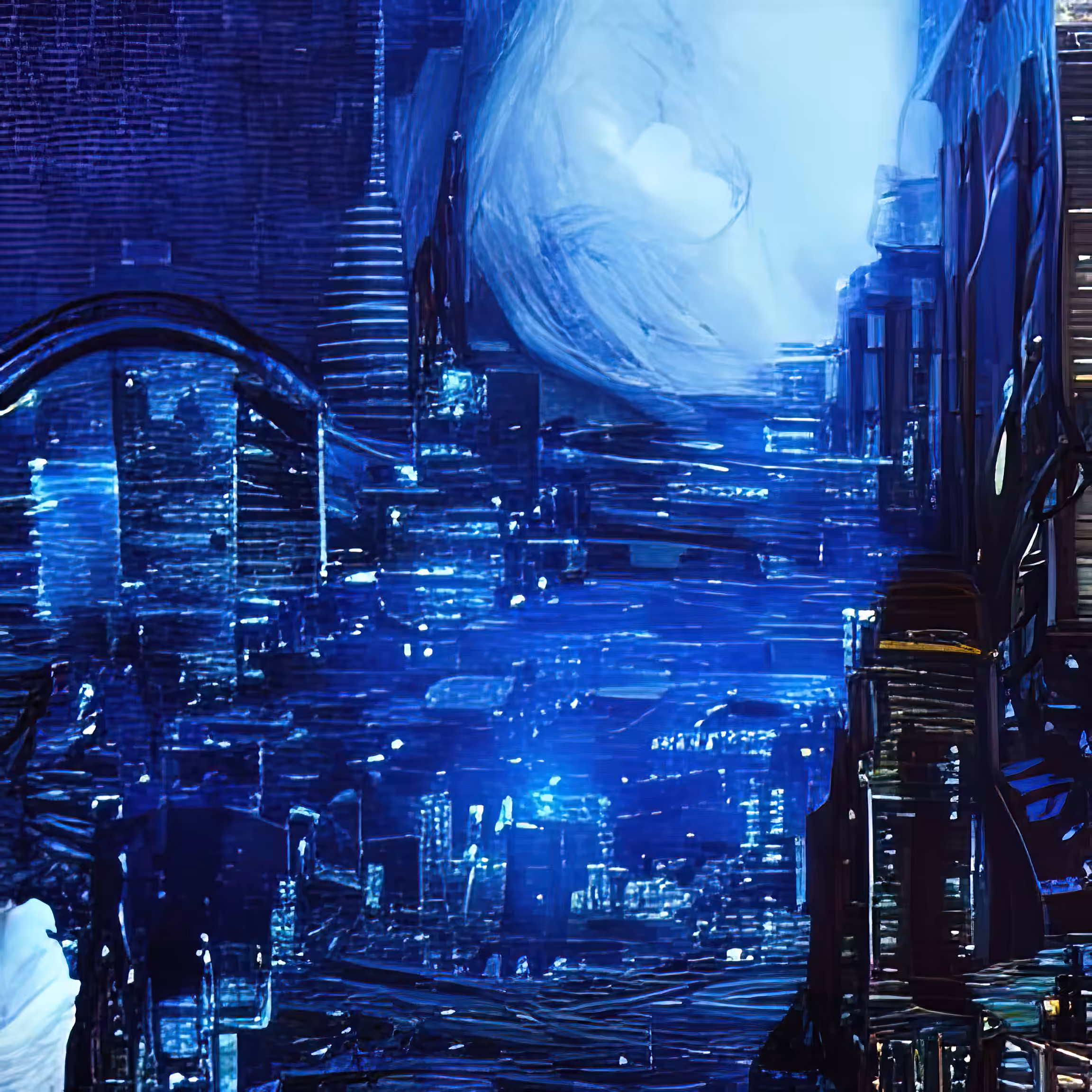 cyber city dusk 57233801