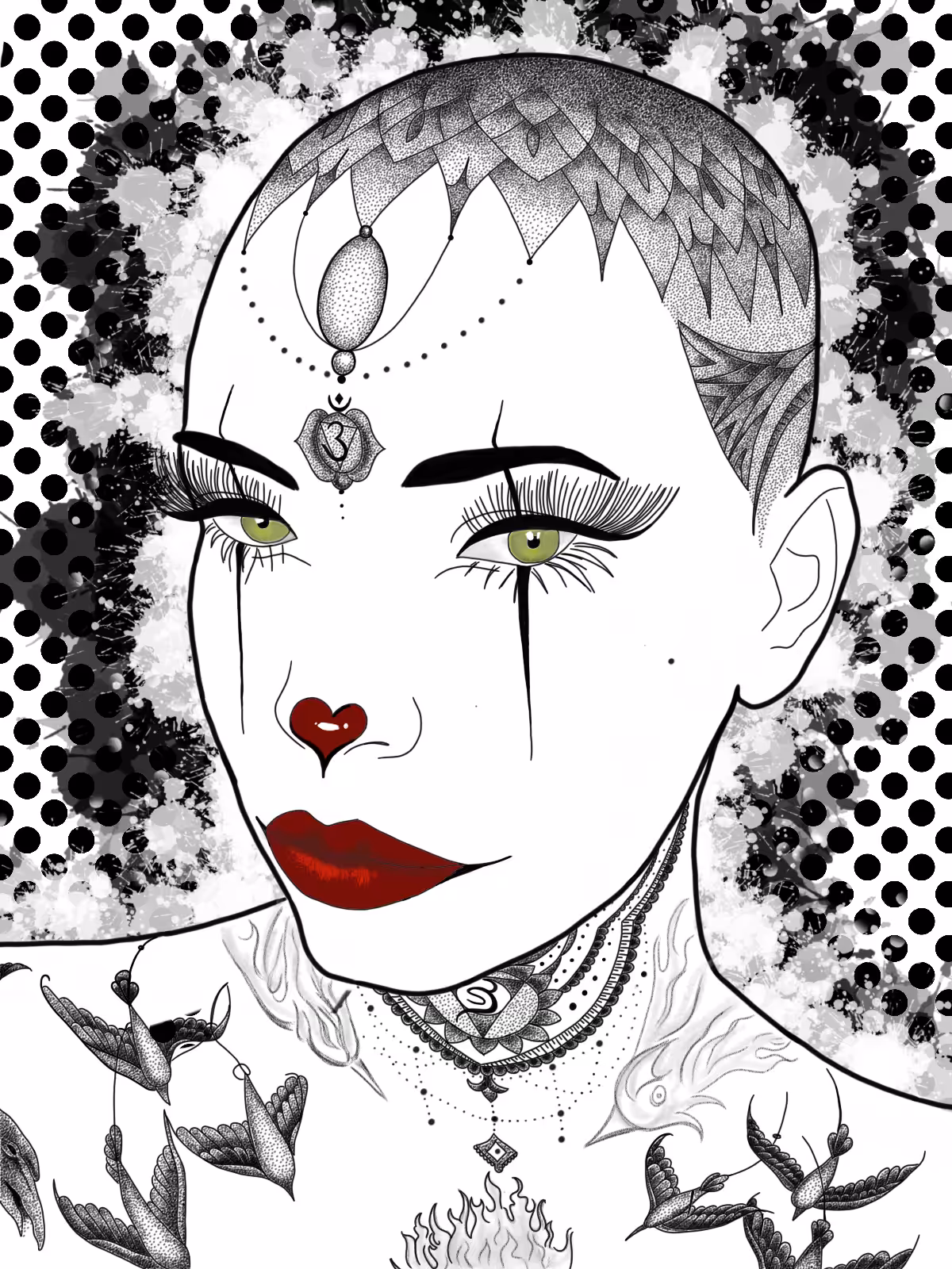 Black and White Clown
