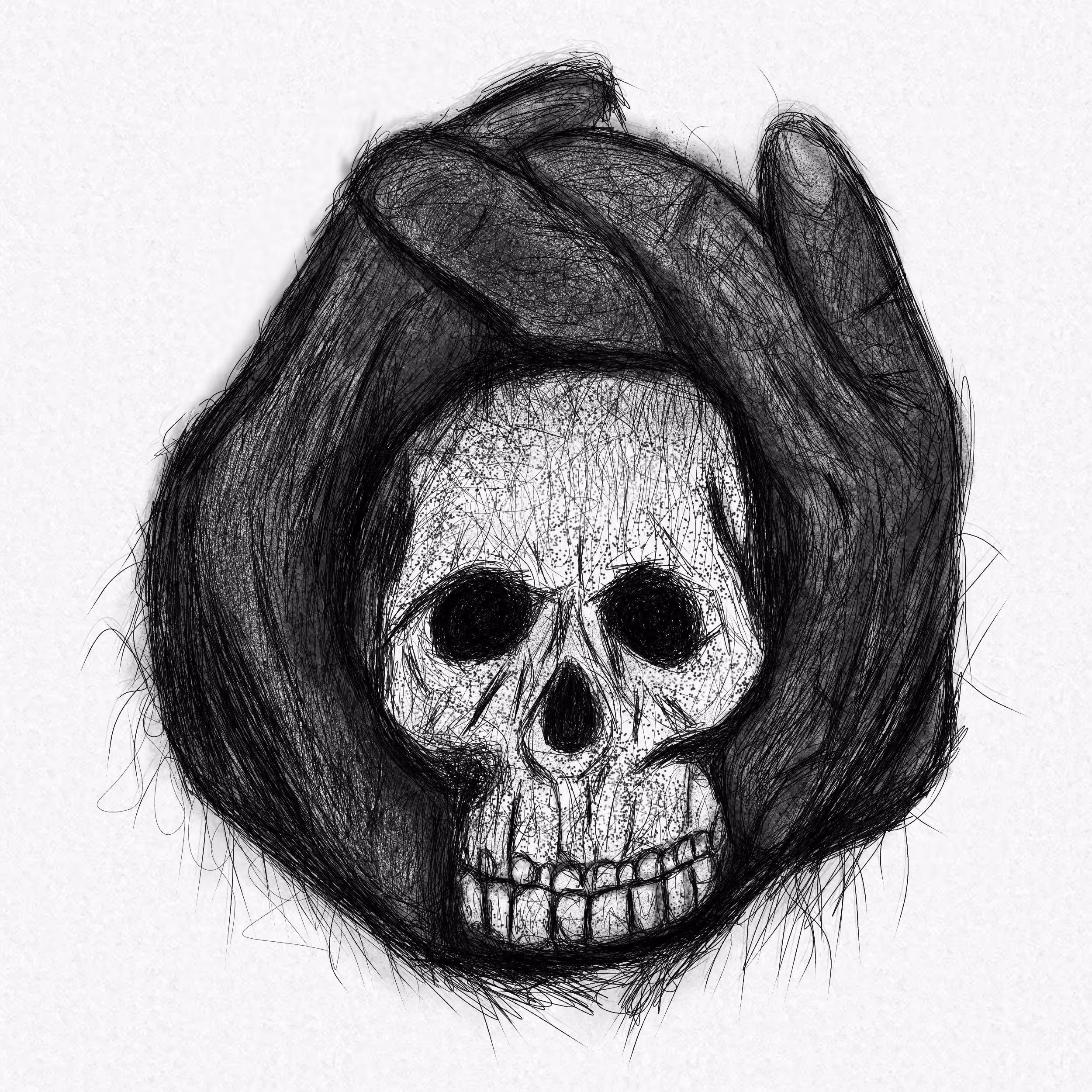 Skull in hand