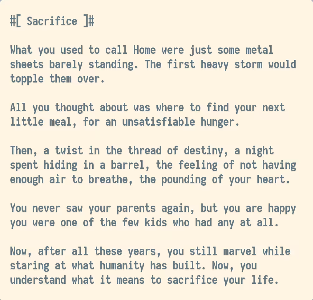 Sacrifice