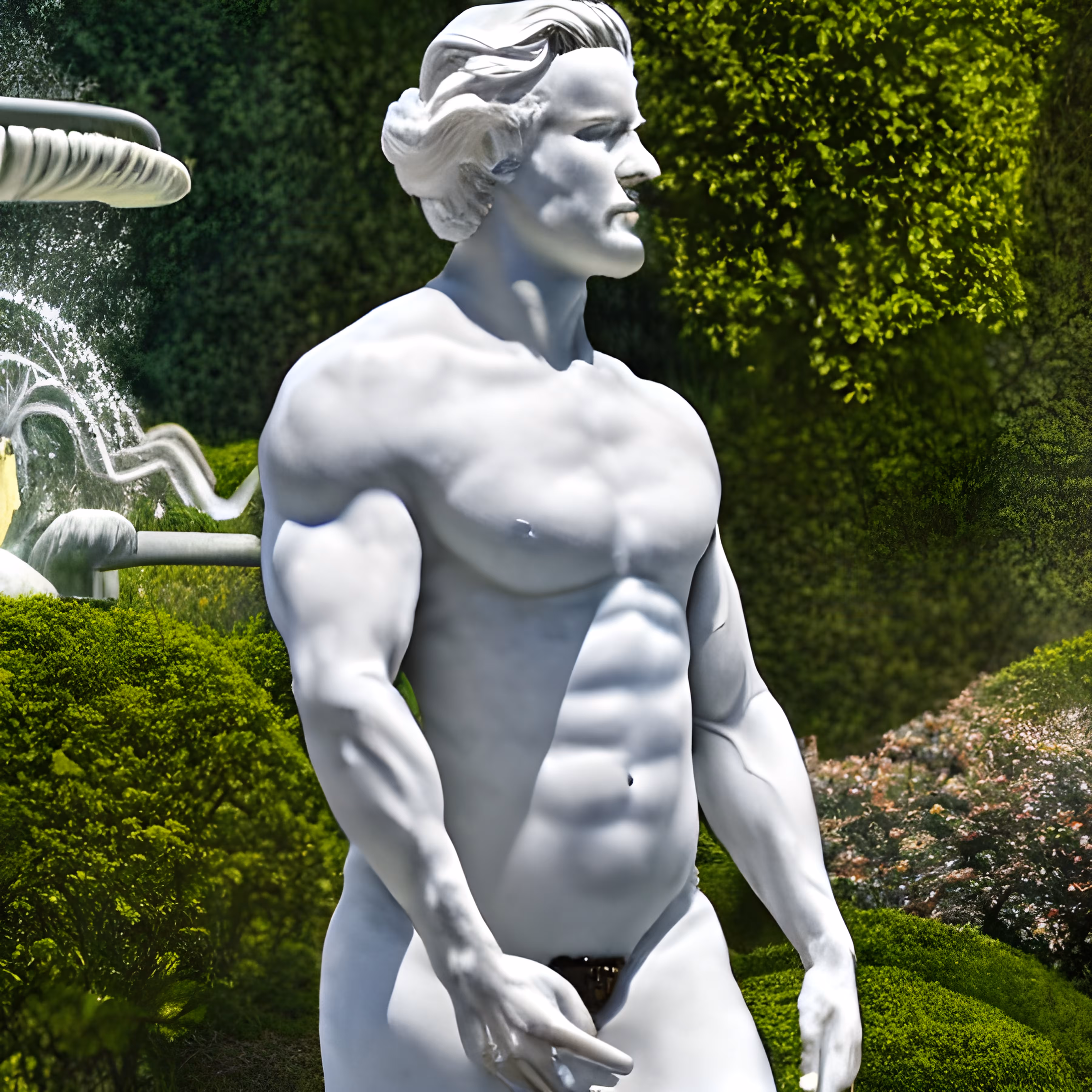 Masculine Figure in Marble