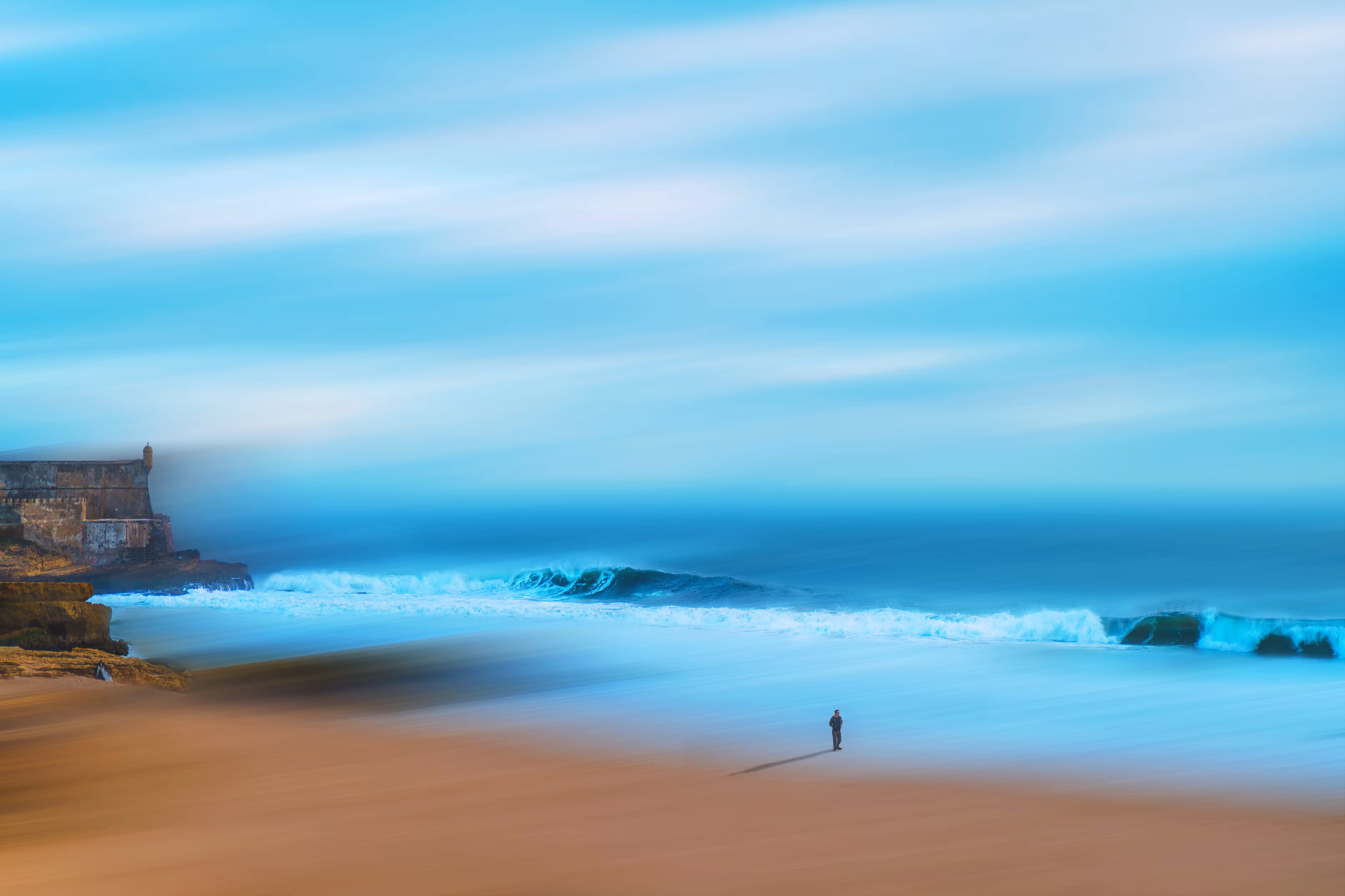 Colorful Landscapes: Standing against the Waves