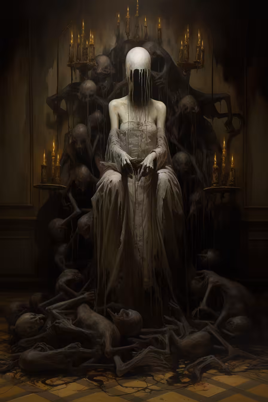 Upon a carrion throne
