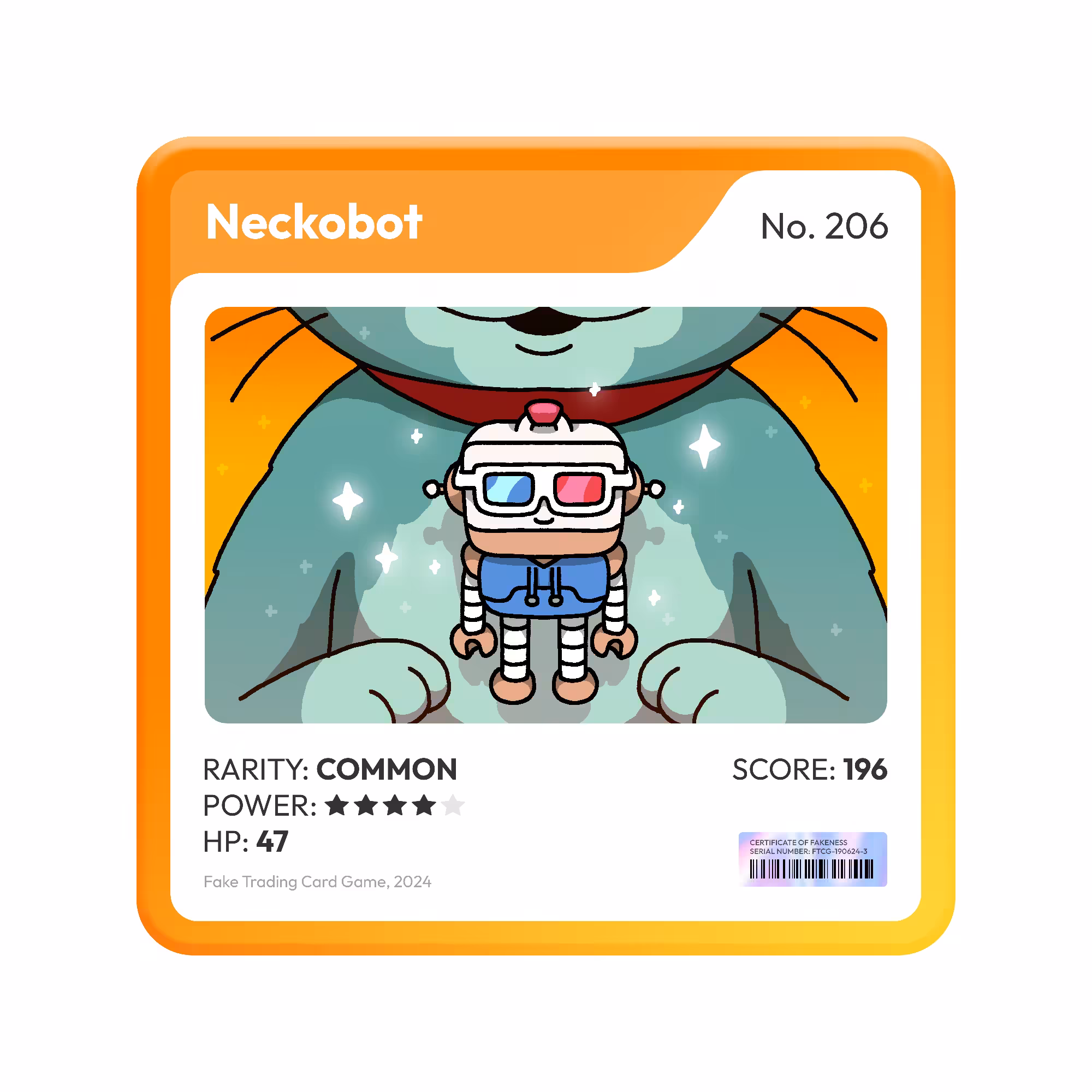 Fake Trading Card Game: Neckobot