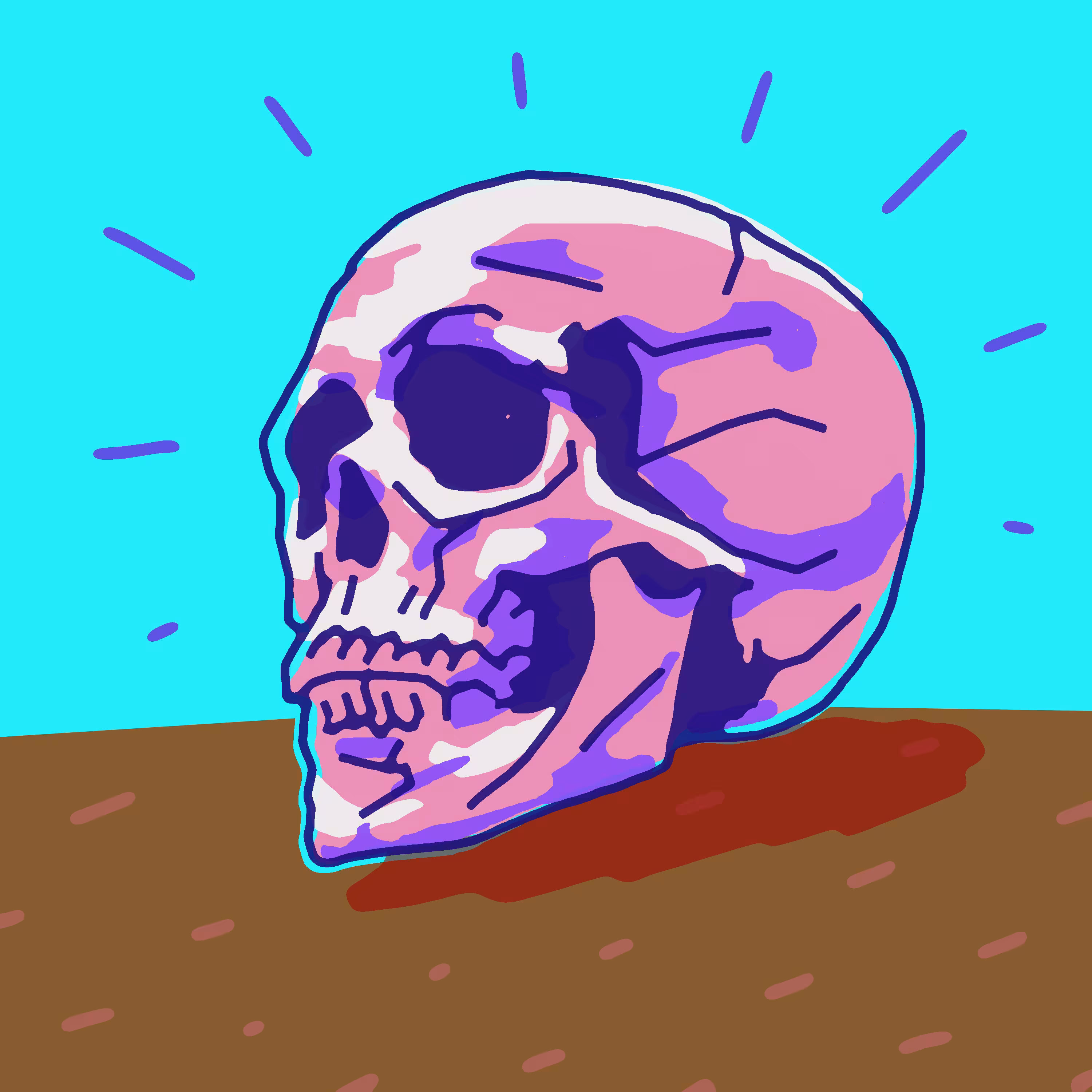 badly printed skull