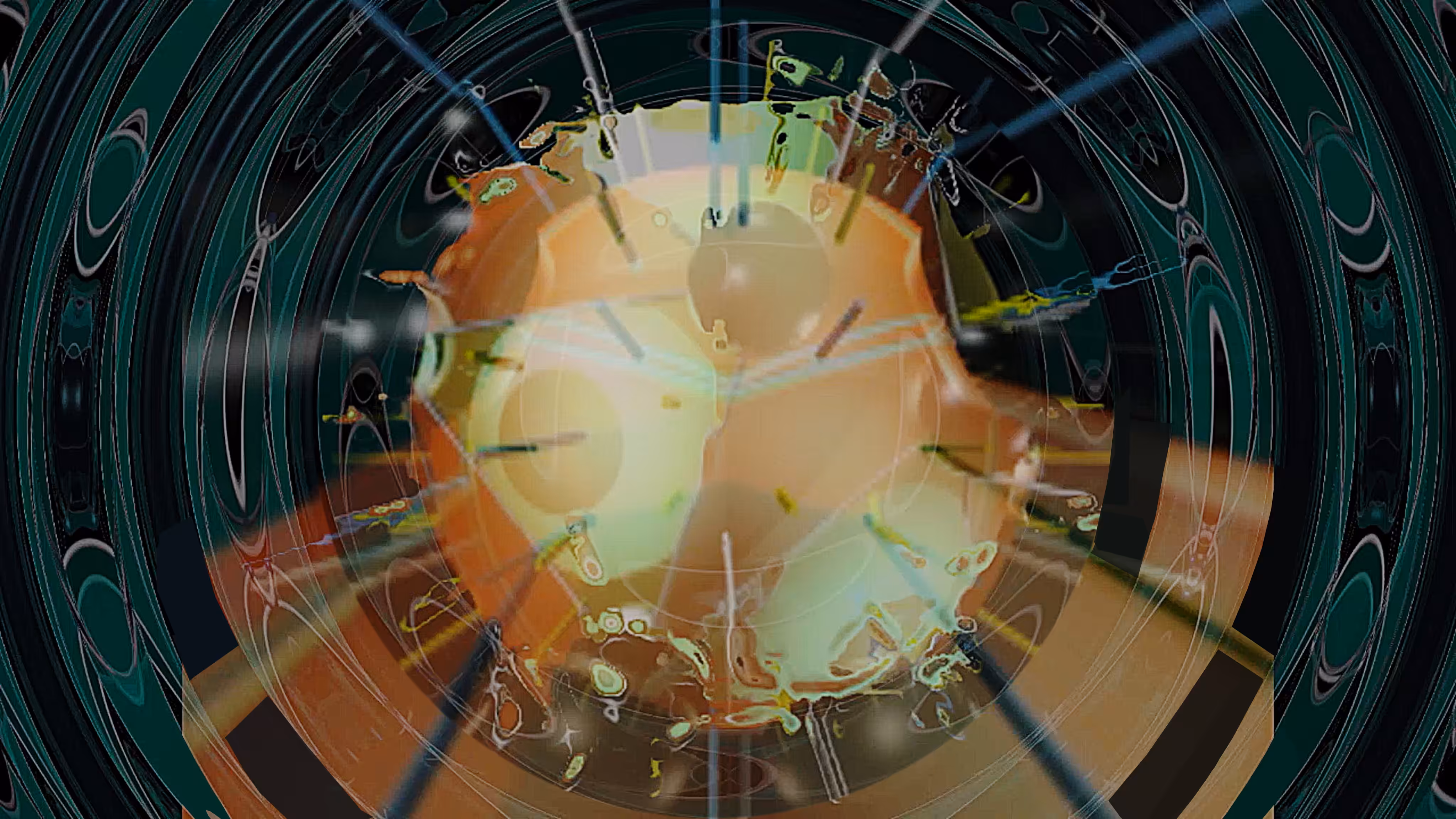 Anonymous Ambience, 2022: Melting Orange Orb (Moment Three) 