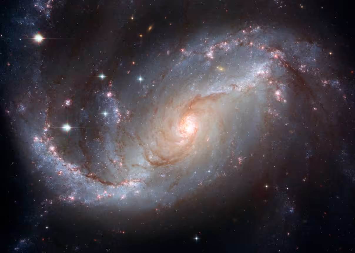 Stellar nursery in the arms of NGC 1672