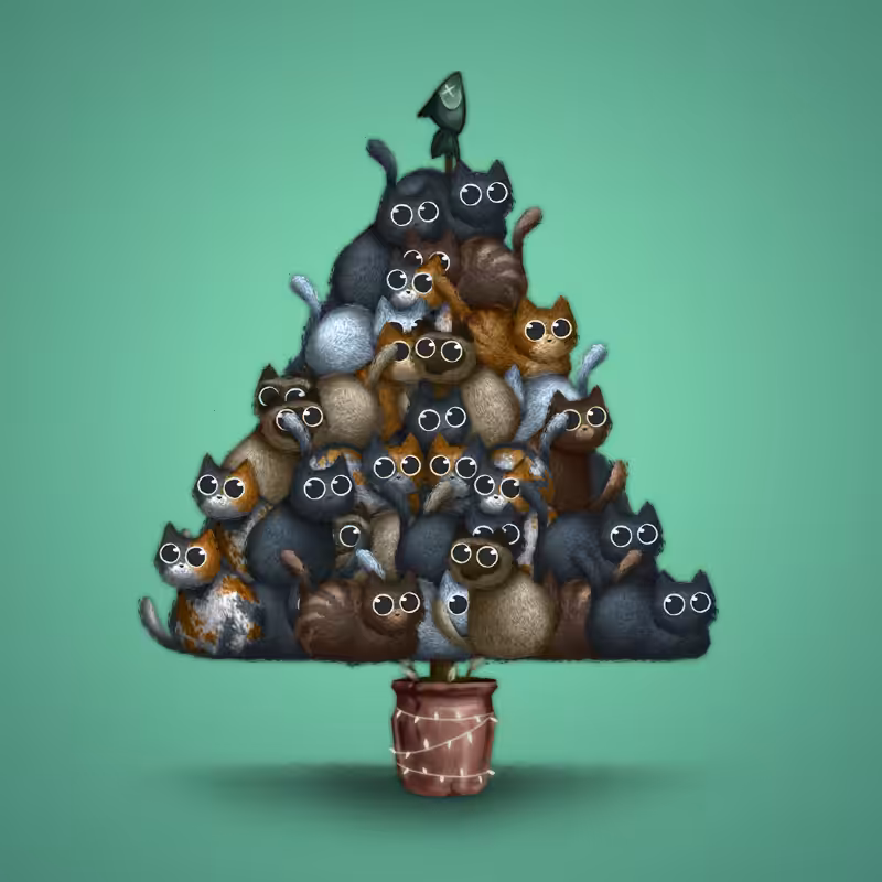 Fluffy Christmas Tree #5