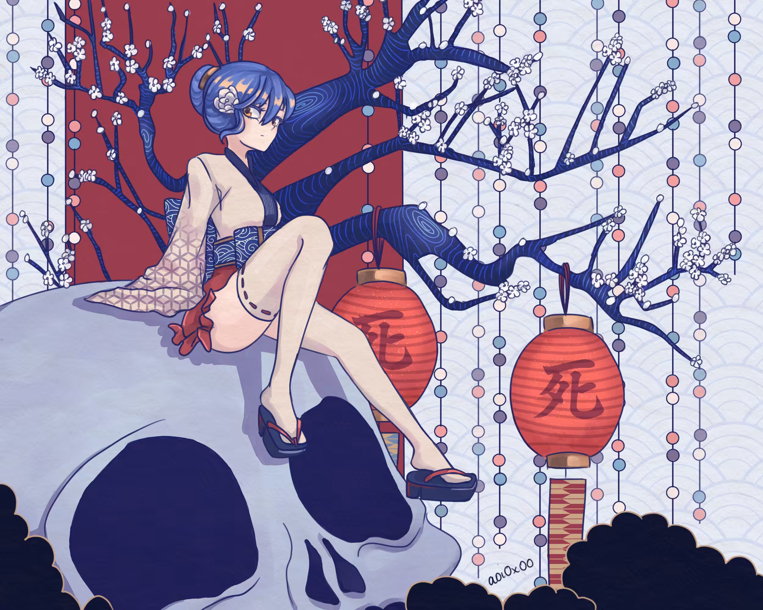 skulls and lanterns