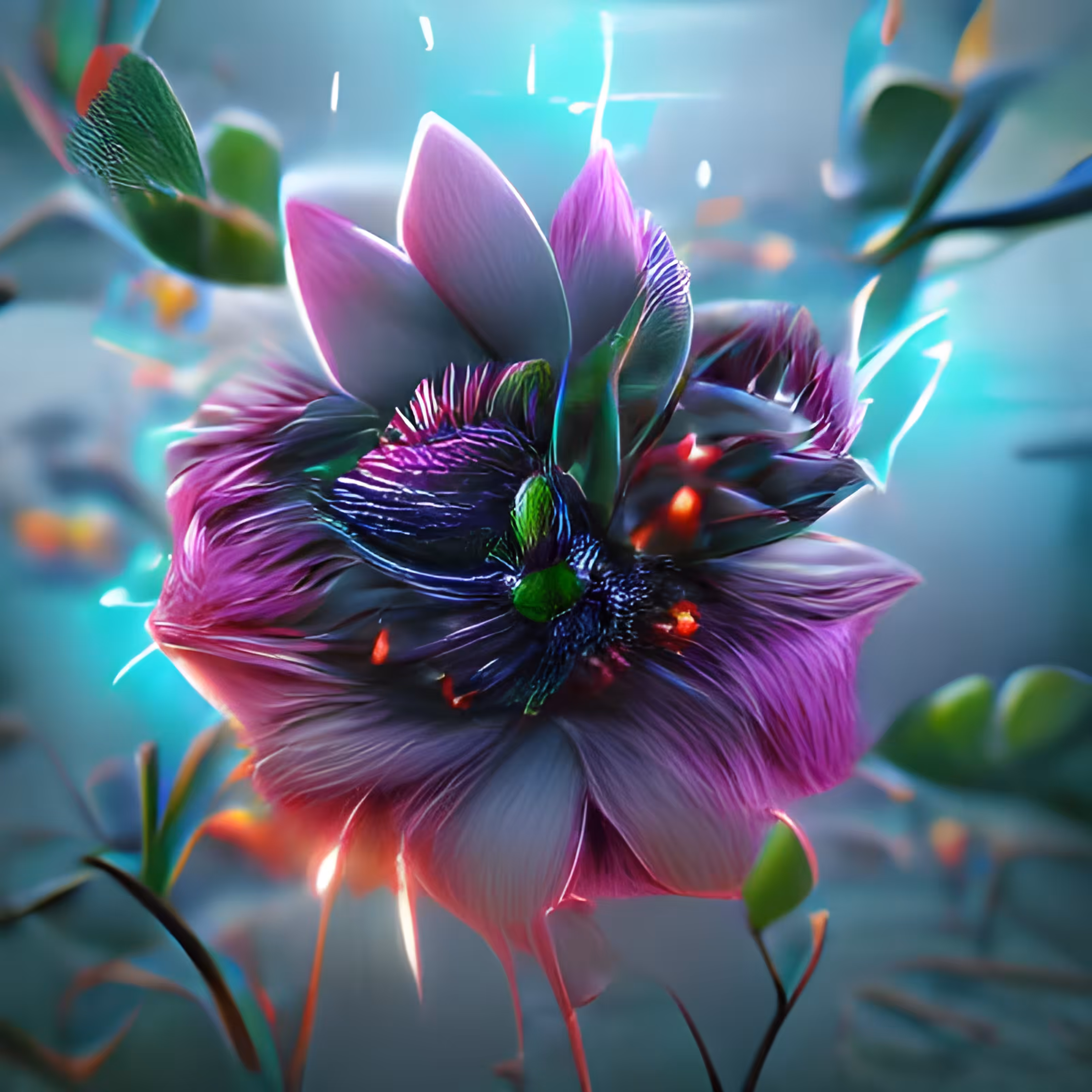 Cyber florals #010 - Pineedle