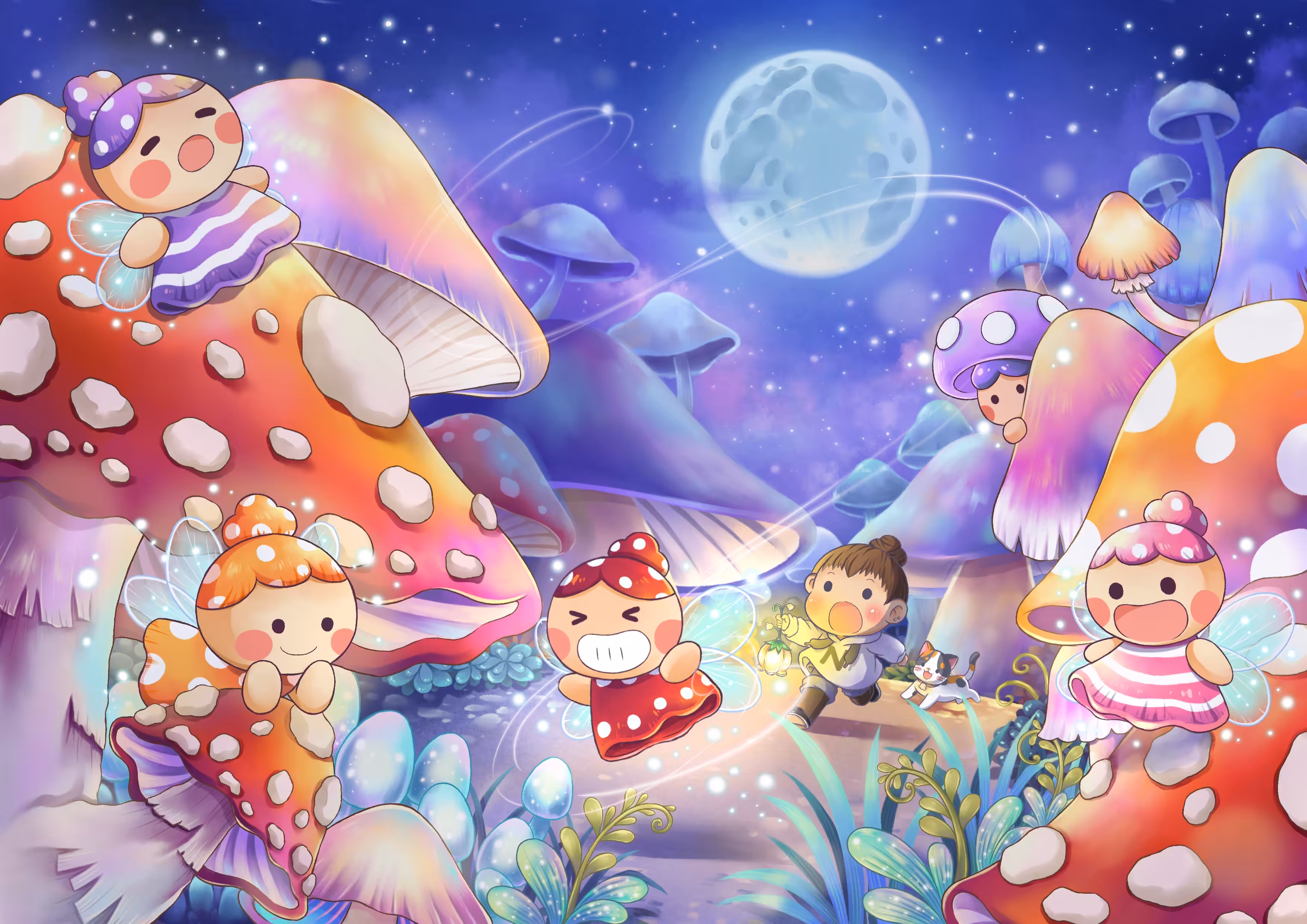 Glittery Mushroom Fairies