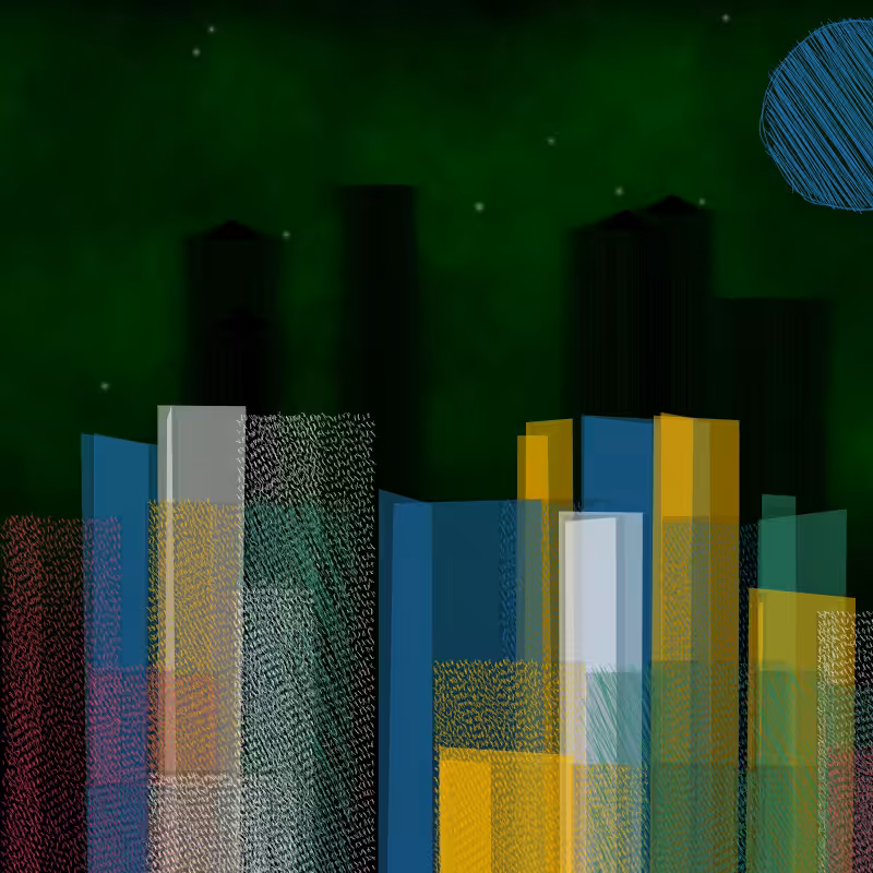 hastily-drawn cityscape sketch #7