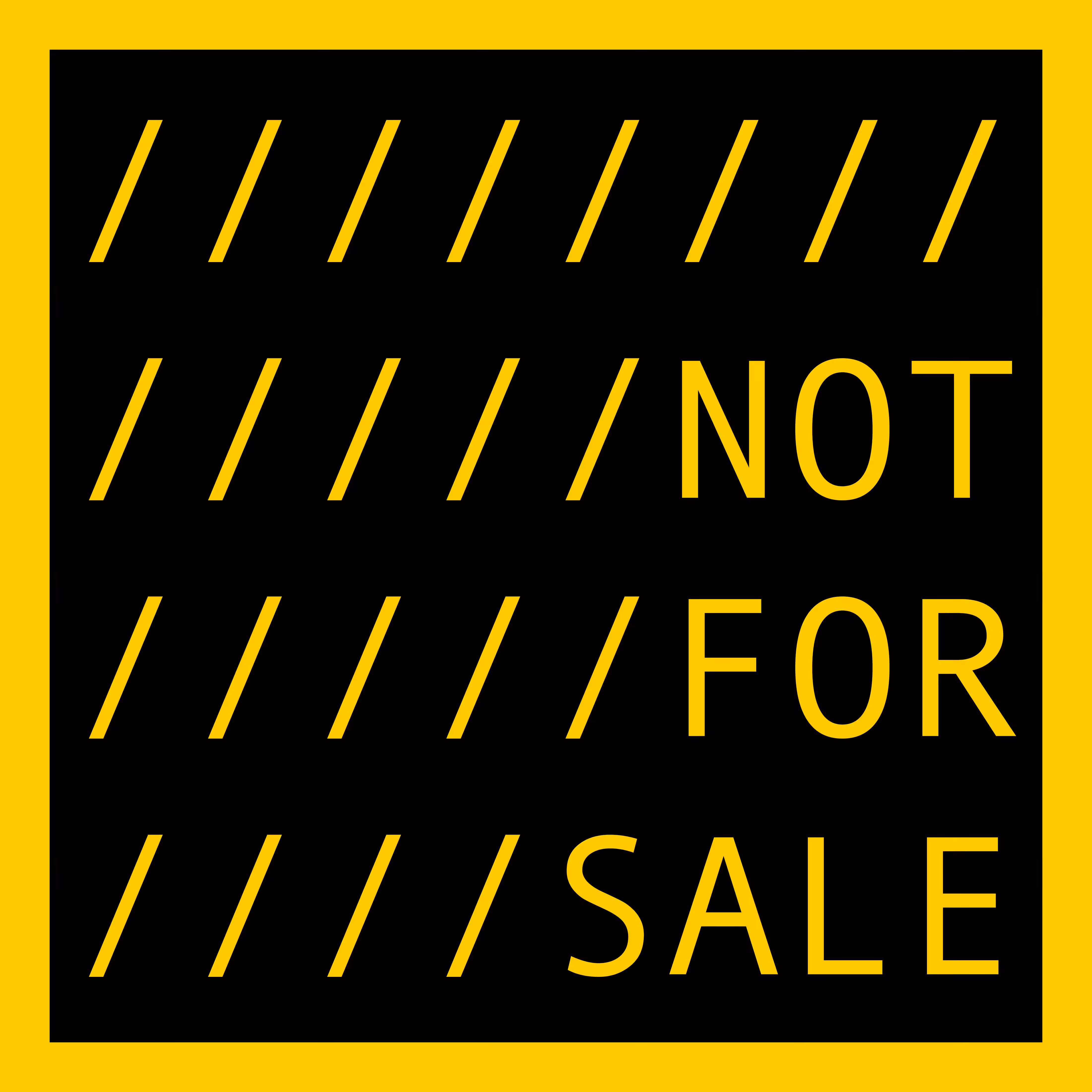 NOT FOR SALE