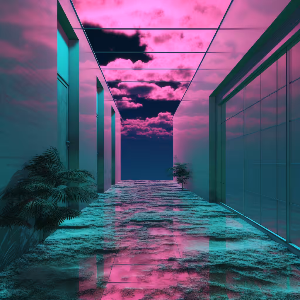 Ethereal Dreamscapes: Vaporwave Visions