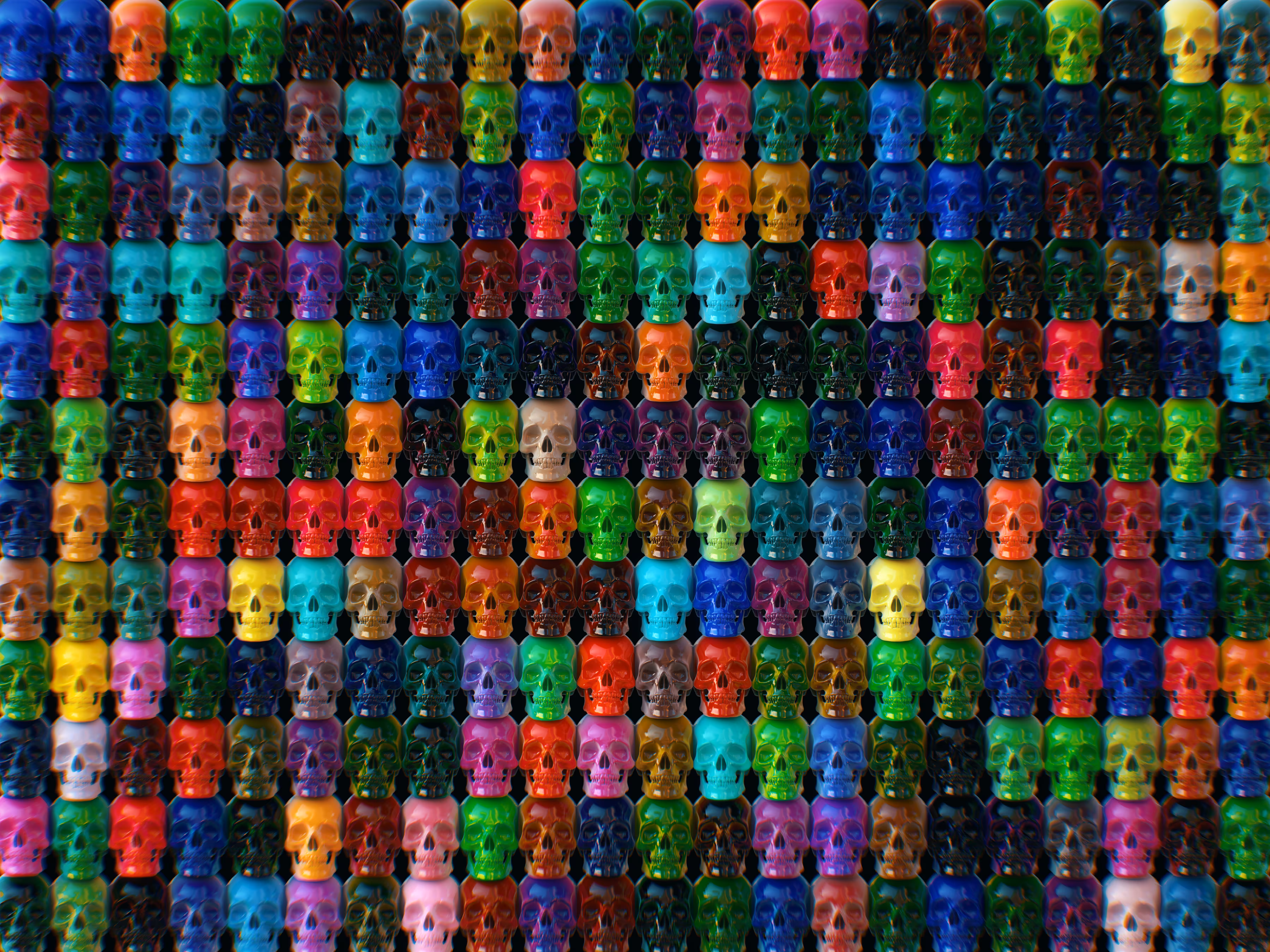 Just 264 colorful skulls