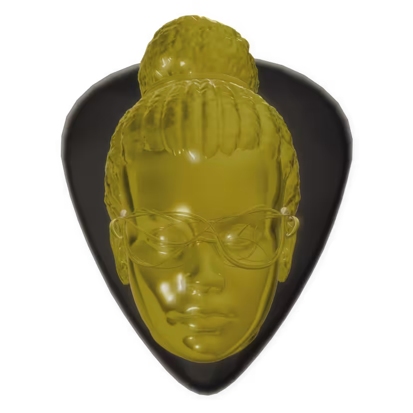 Gold Face Guitar Pic