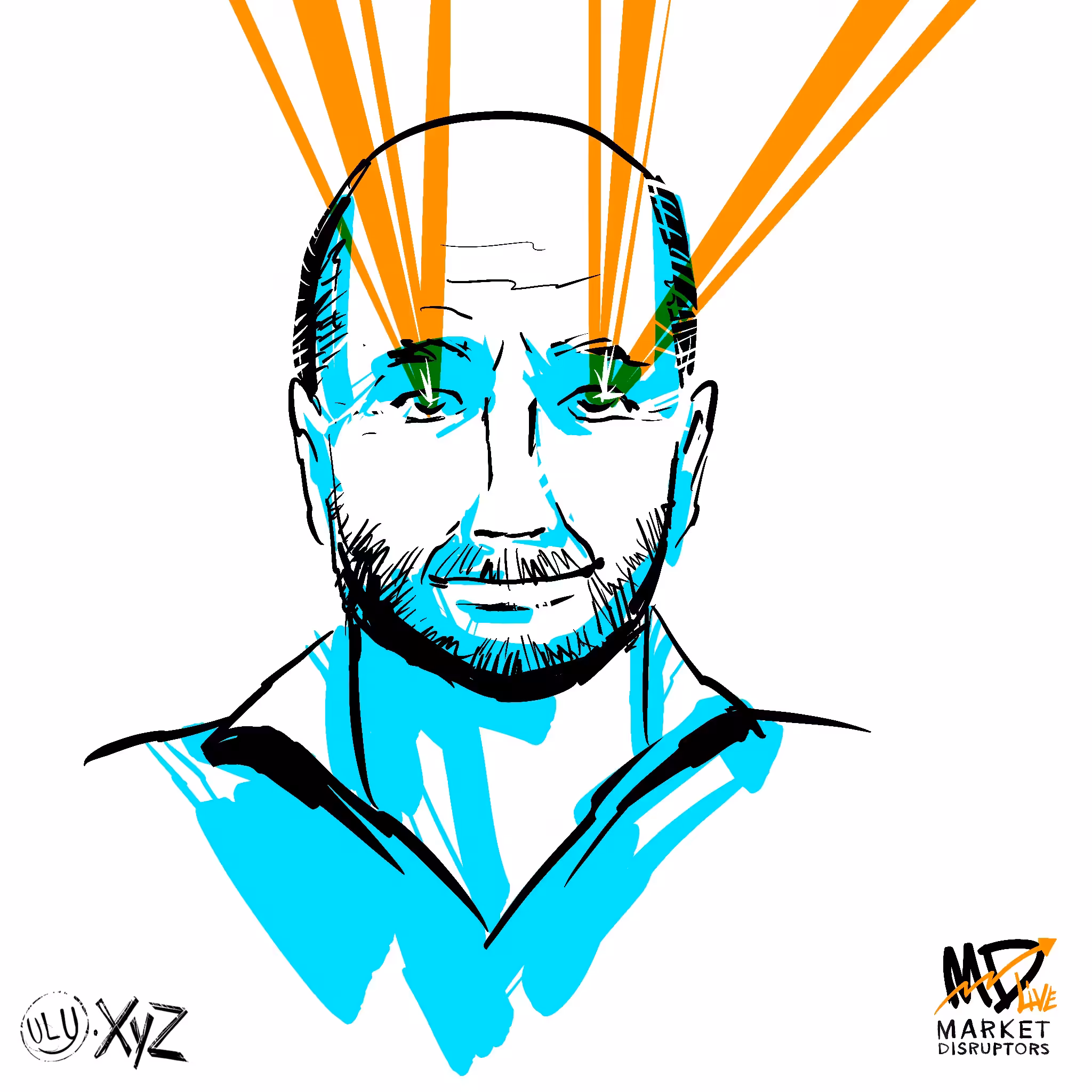 Portrait of Scott Kirk by Ulysses XYZ at Market Disruptors Live 2021
