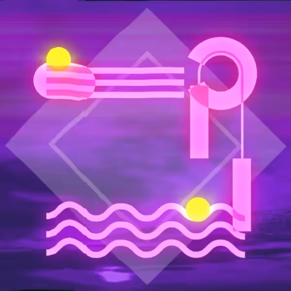 Tape Error Pink Glow Machine #016