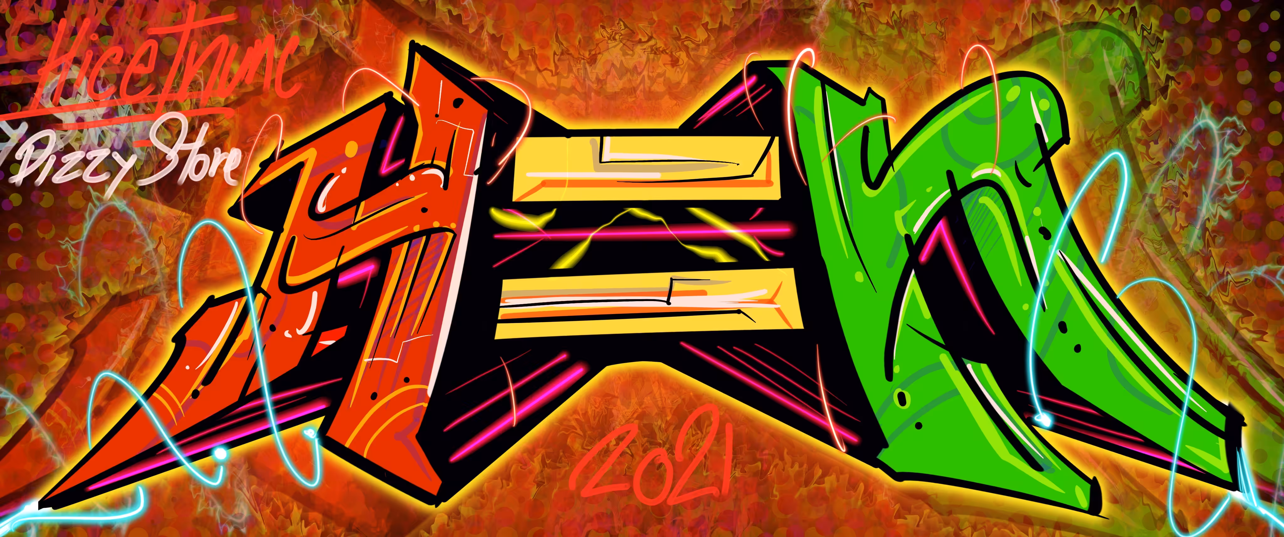 H=N graffiti banner