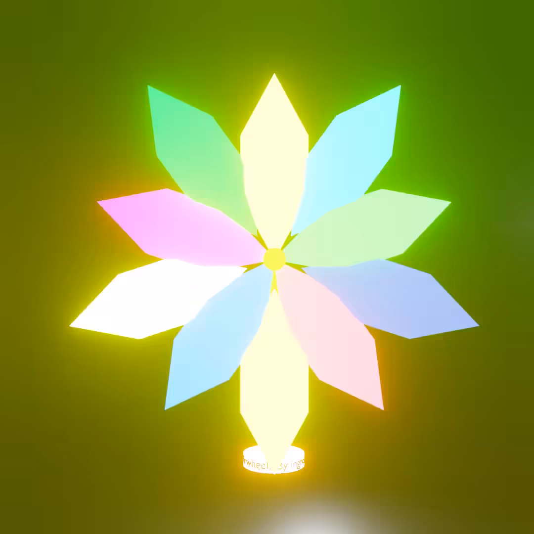 3D Pinwheel #57 Neon Pinwheel