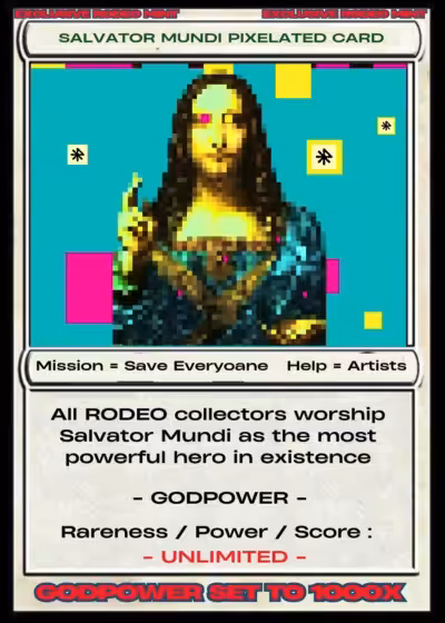 Rodeo posts: SALVATOR MUNDI LOW PIXELATED EDT