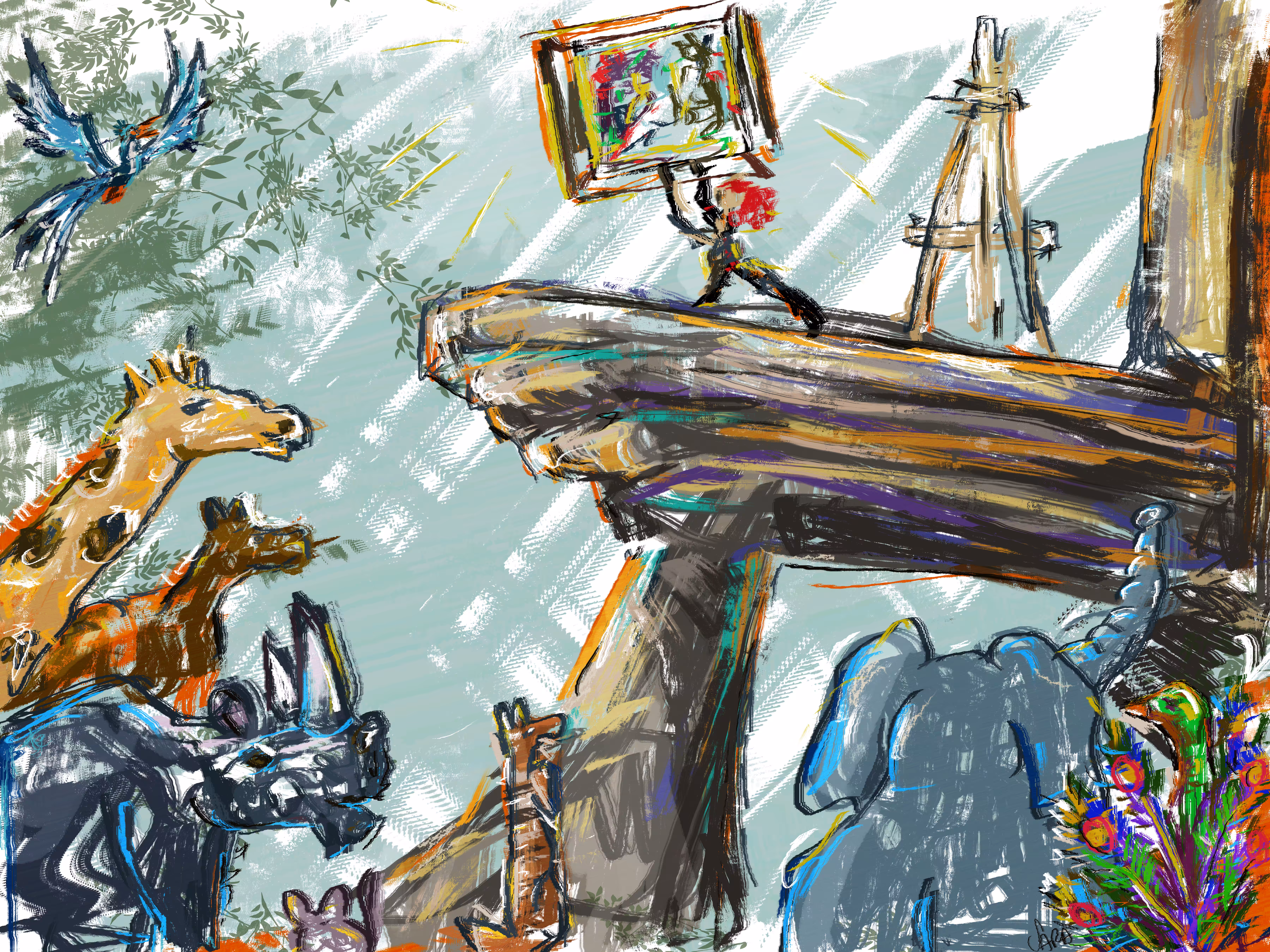 Artist Showing Art at Pride Rock