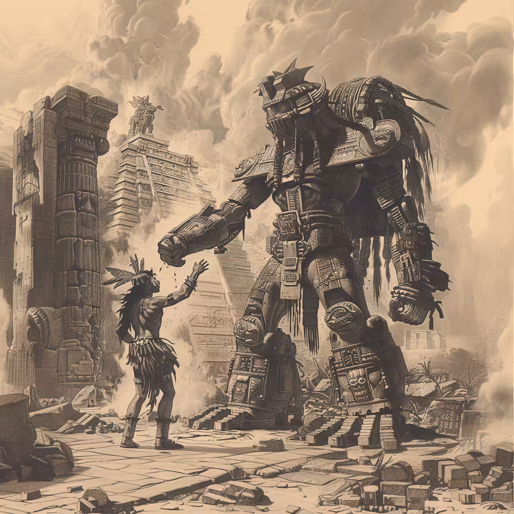 Contact with the first Mecha Tolteca