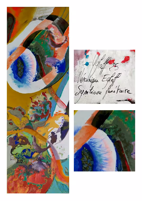 NFT certificates of authenticity Veronique Egloff: Symbiose planétaire 7 / Planetary symbiosis 7