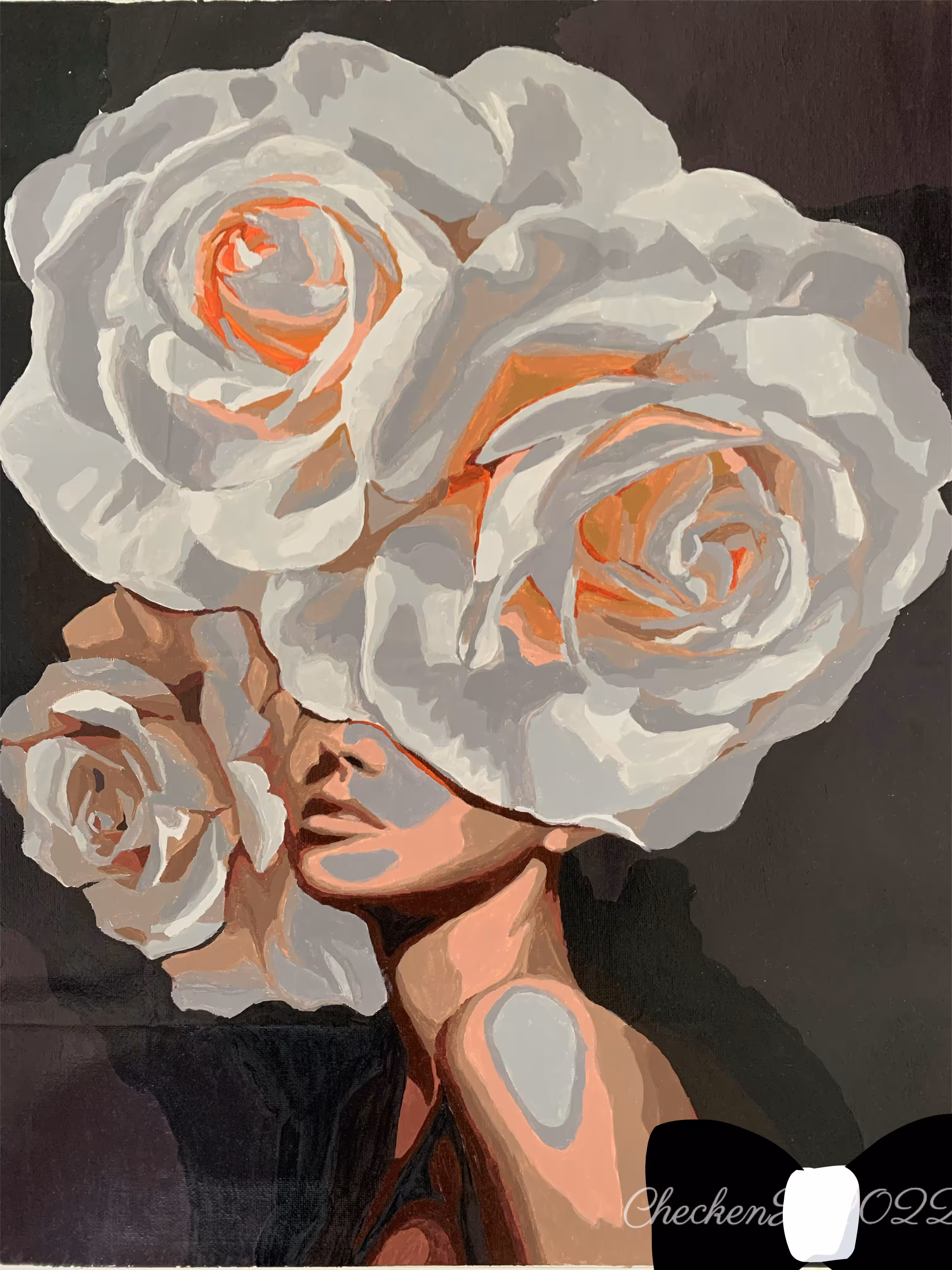 Flower Mask woman #01