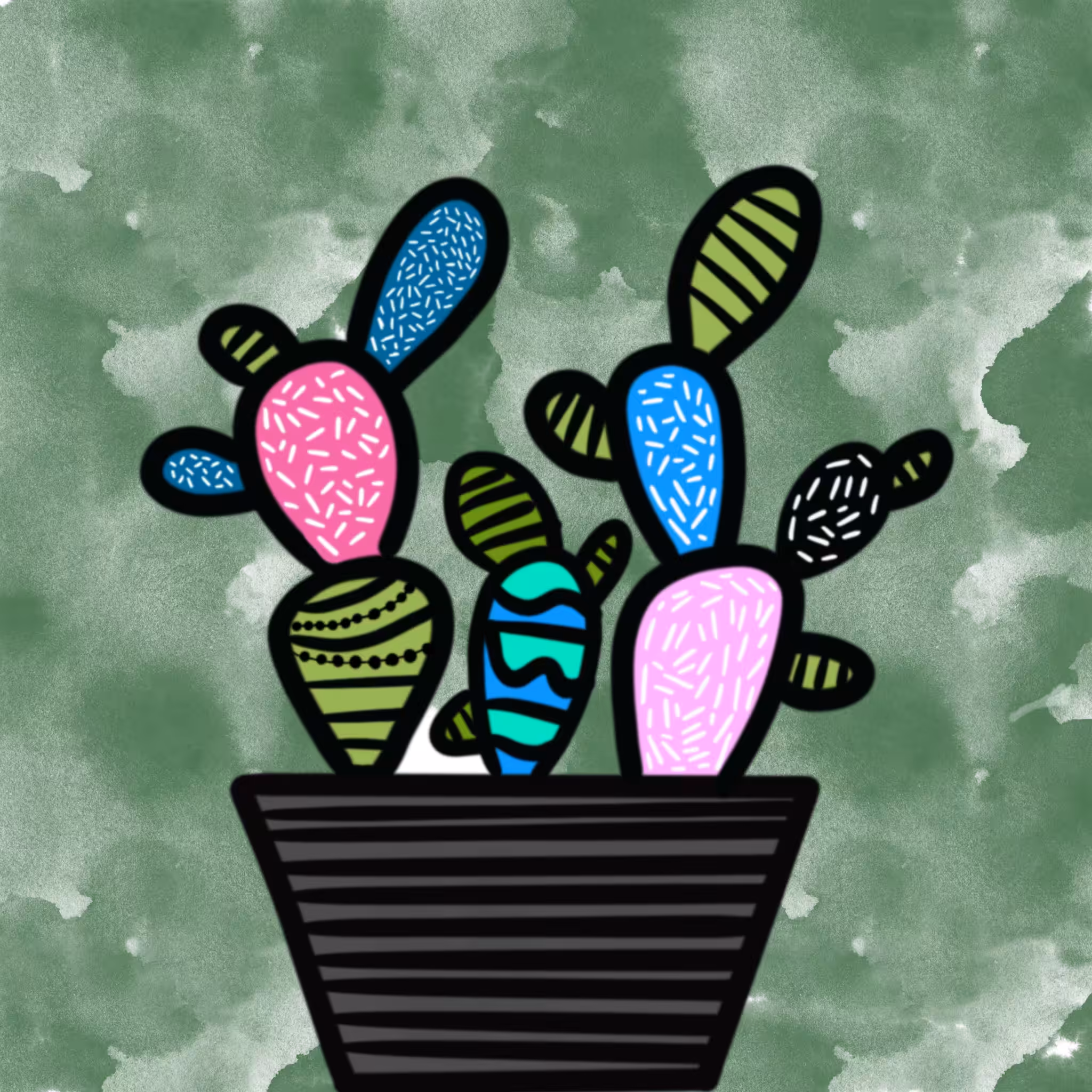 Colored Cactus