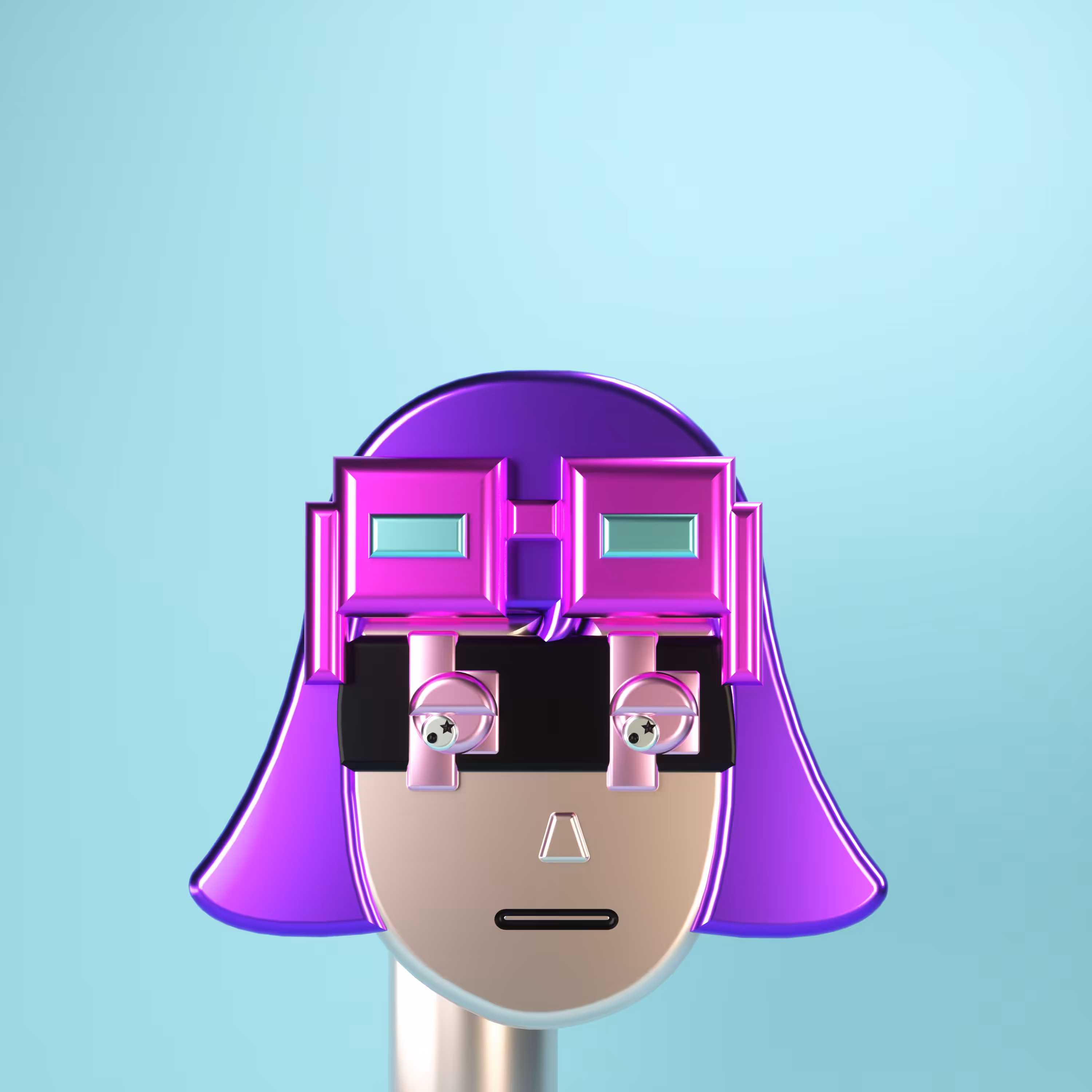 3D Chrome Punk Babies #042