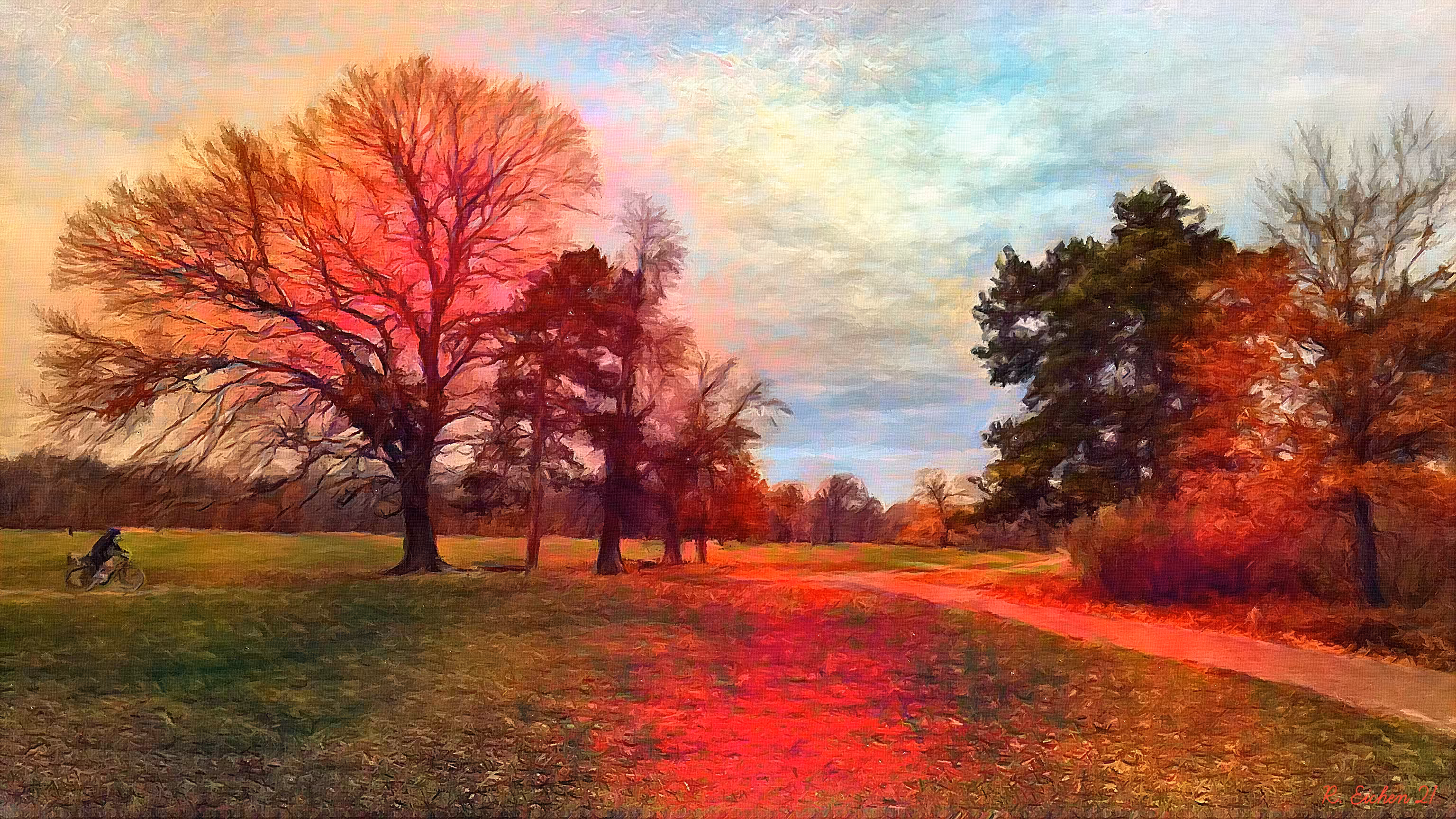 Park in fall colors