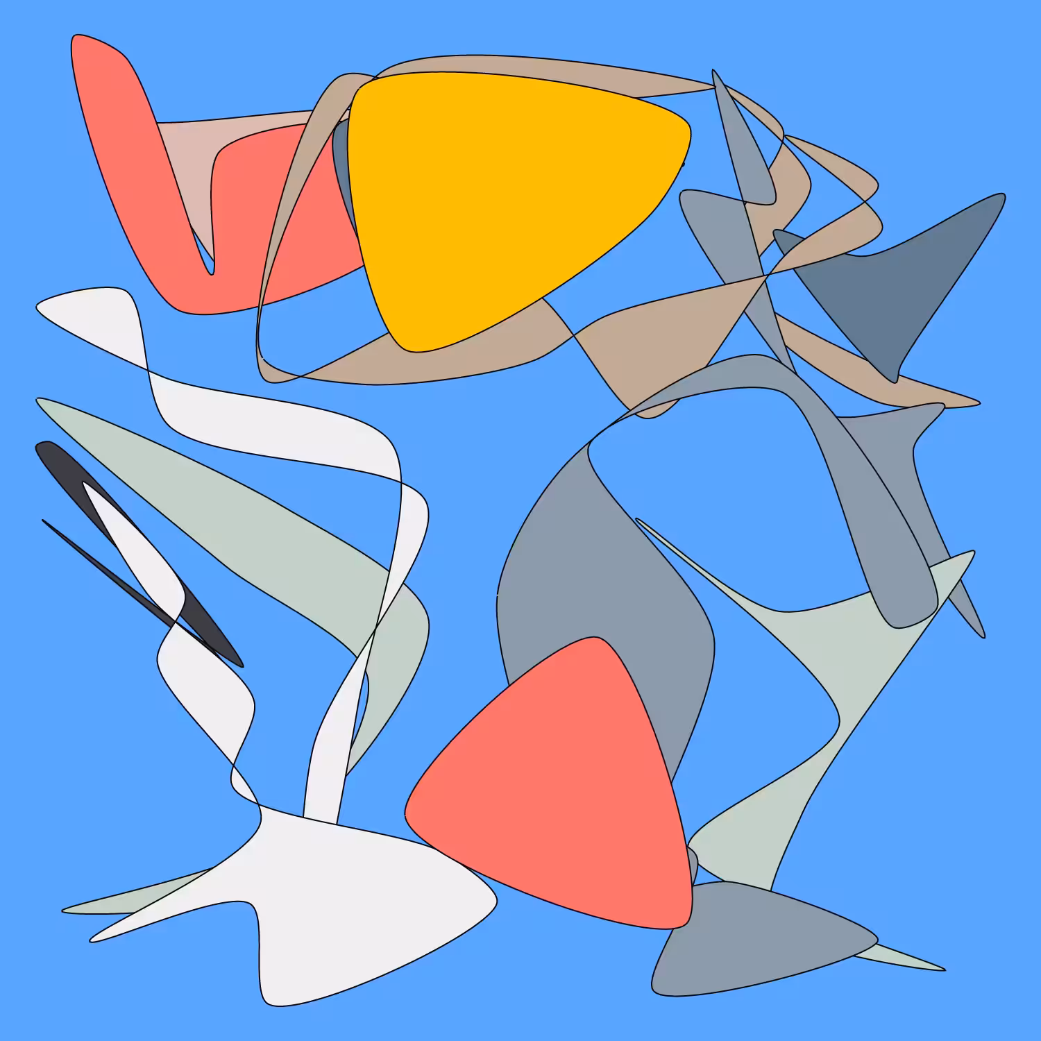 Geometric colorful shapes 2 (Free edition) #52